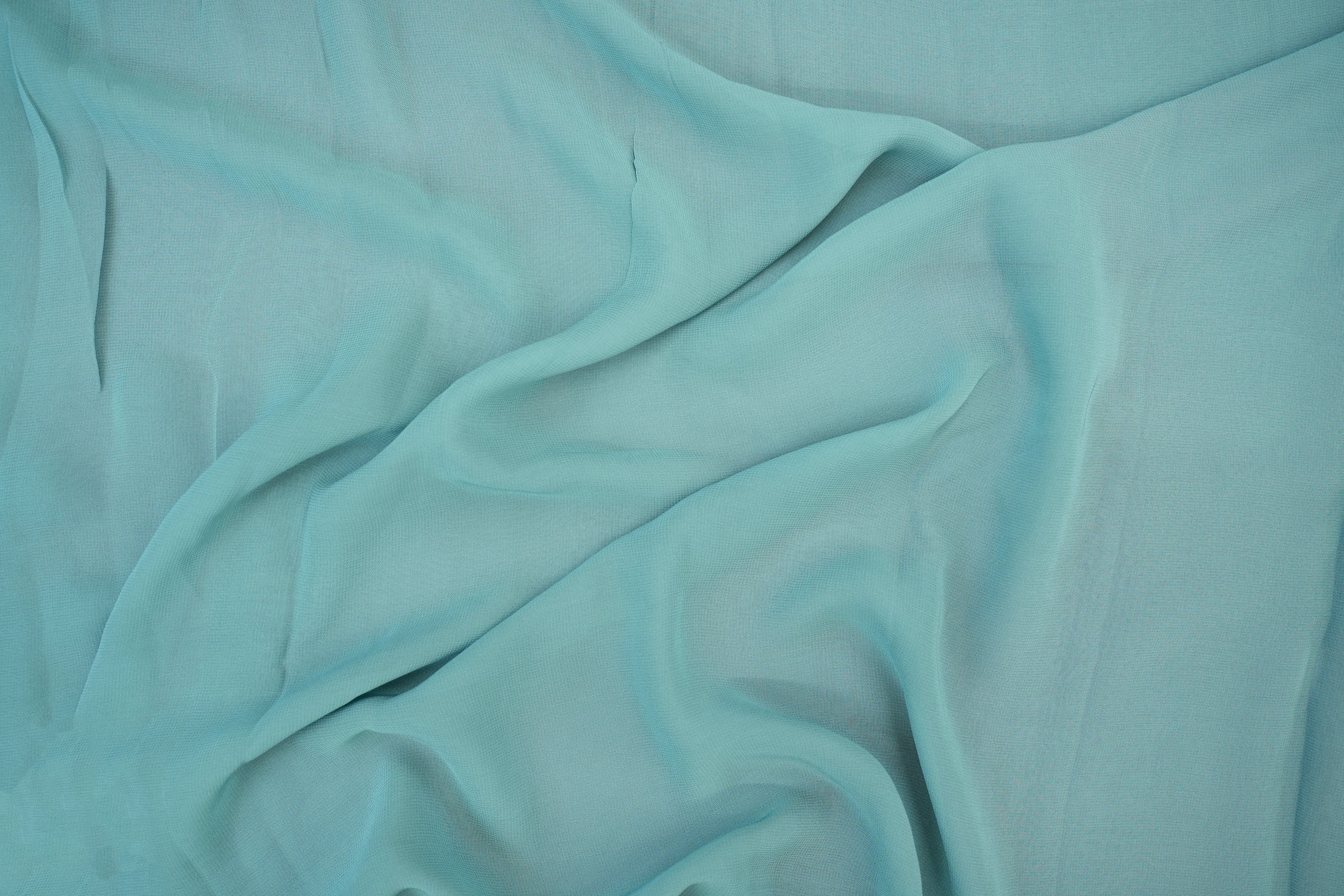 Bright blue plain georgette fabric