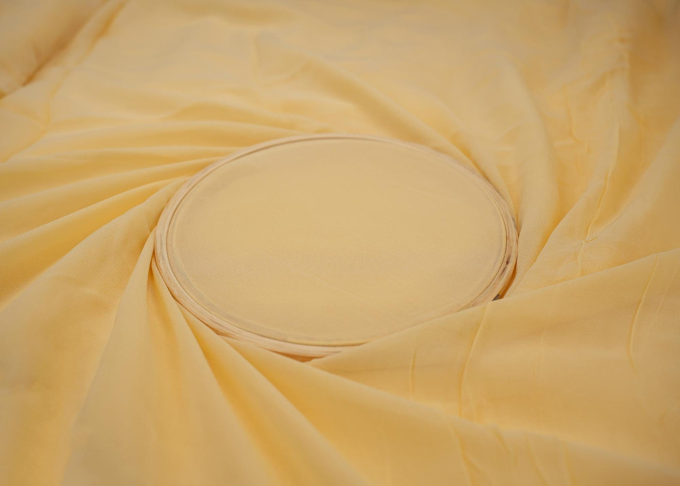 Yellow plain georgette fabric- Paras Gallery Fabrics

