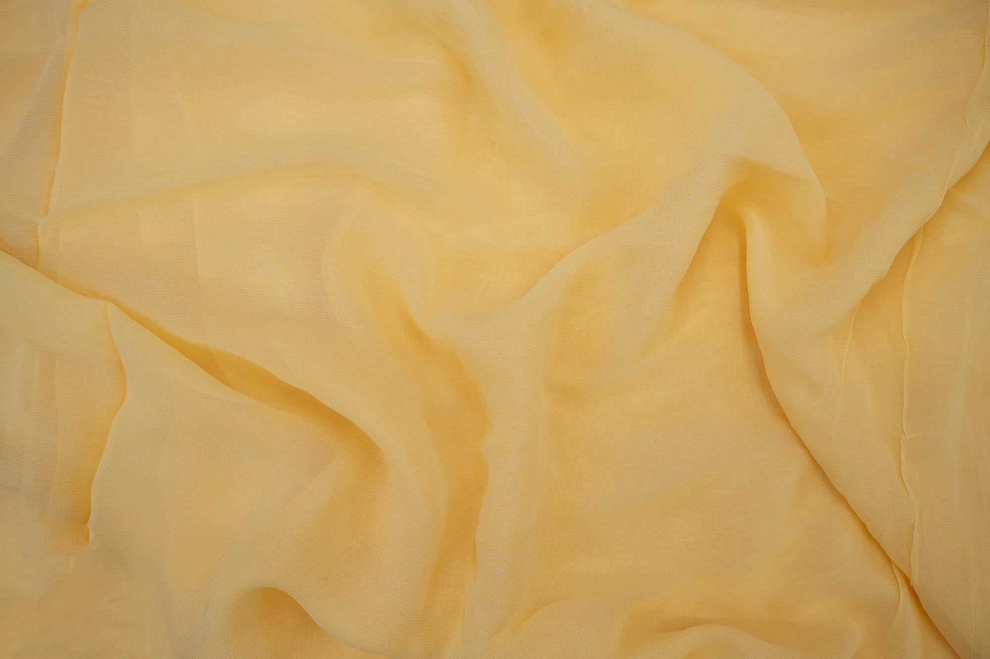 Yellow plain georgette fabric