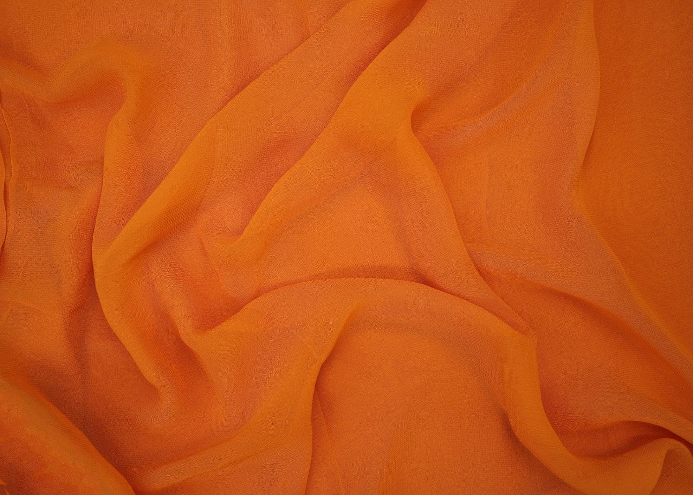 Orange plain georgette fabric