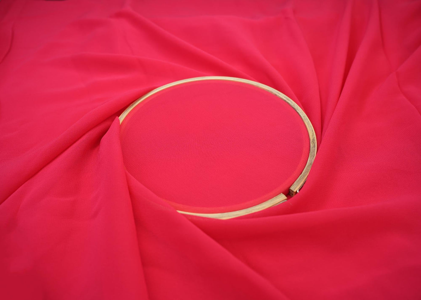 Pink plain georgette fabric