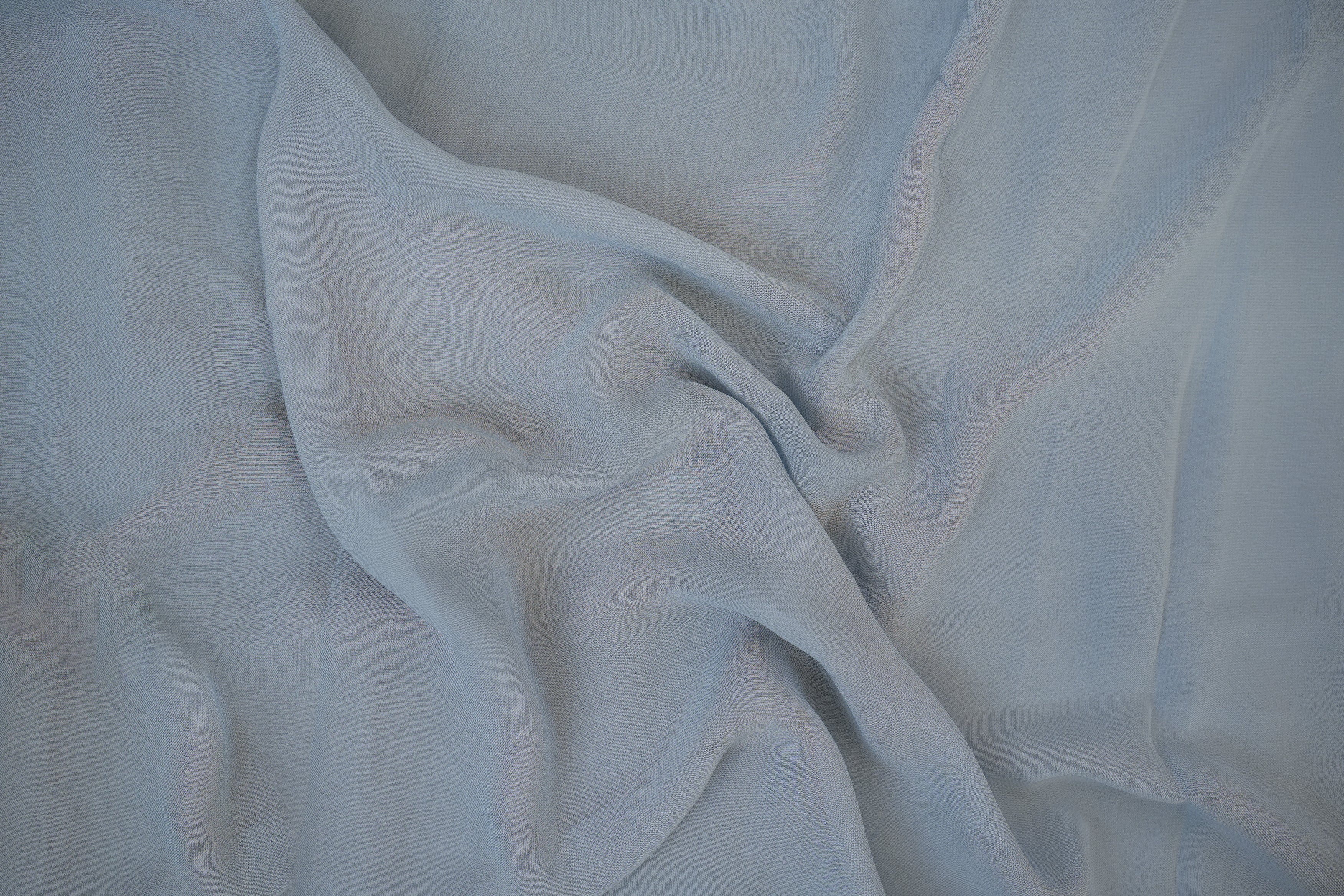 Light grey plain georgette fabric