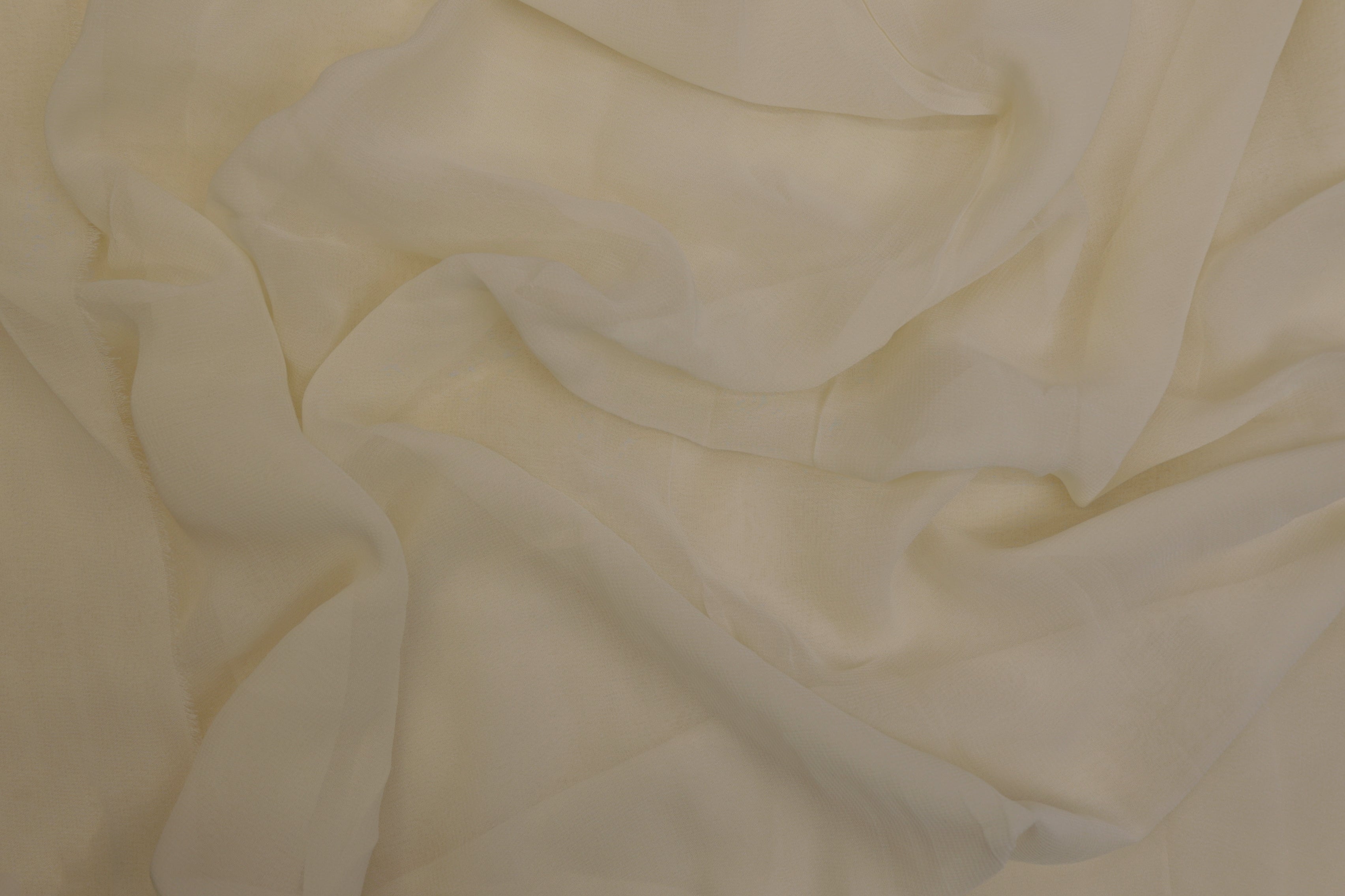 Off white plain georgette fabric