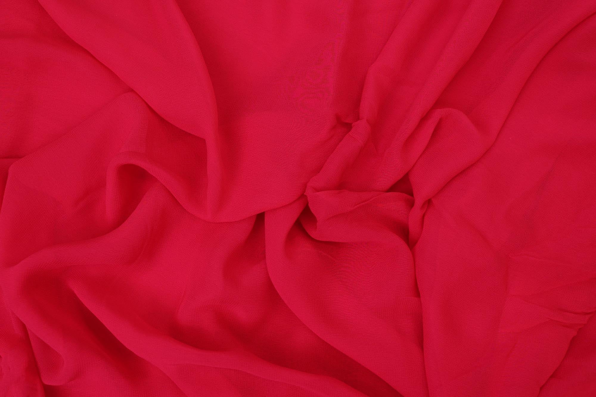 Magenta plain georgette fabric