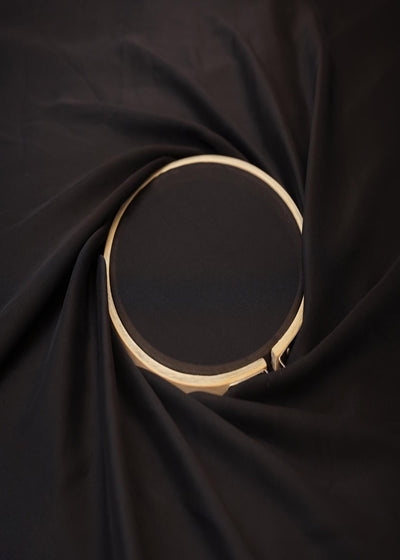 Black coloured georgette satin fabric 9294(14)