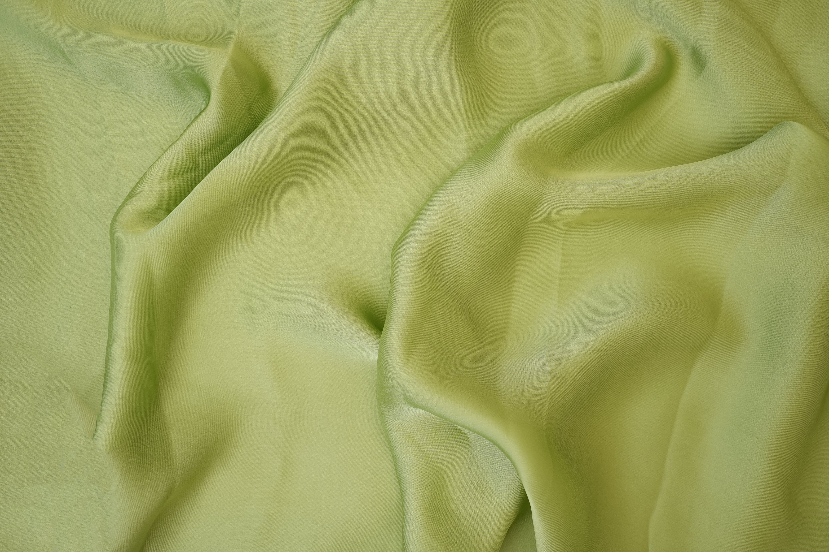 Tea green coloured georgette satin