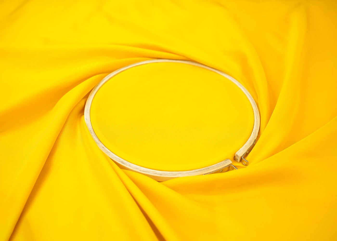 Citrine yellow coloured georgette satin