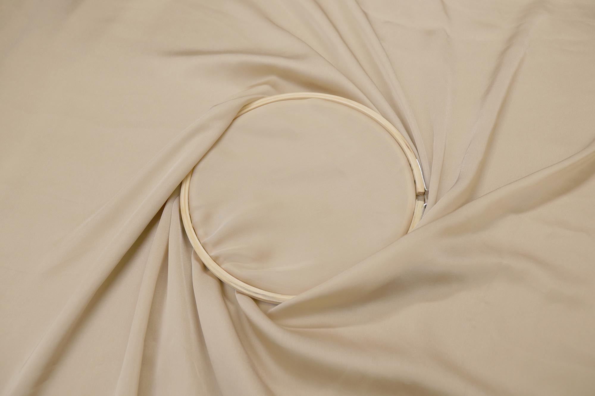 Sand coloured georgette satin