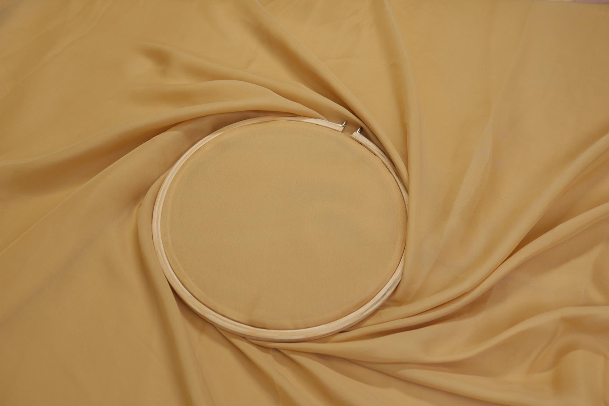 Beige coloured georgette satin