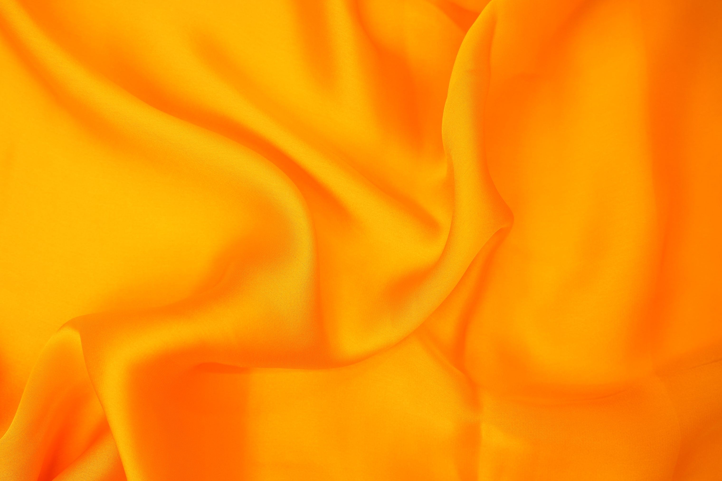 Orange coloured georgette satin