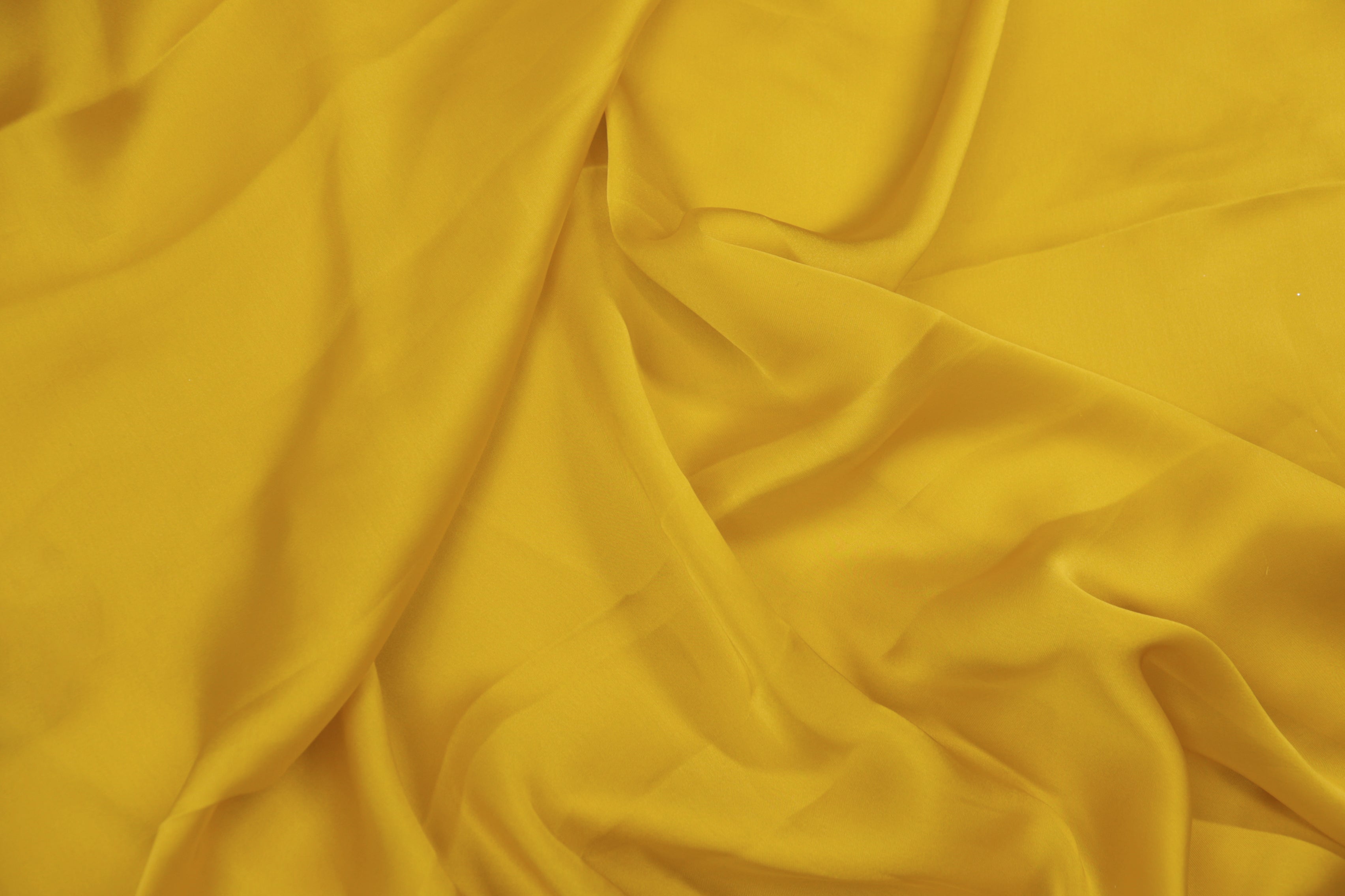 Lemon yellow coloured georgette satin