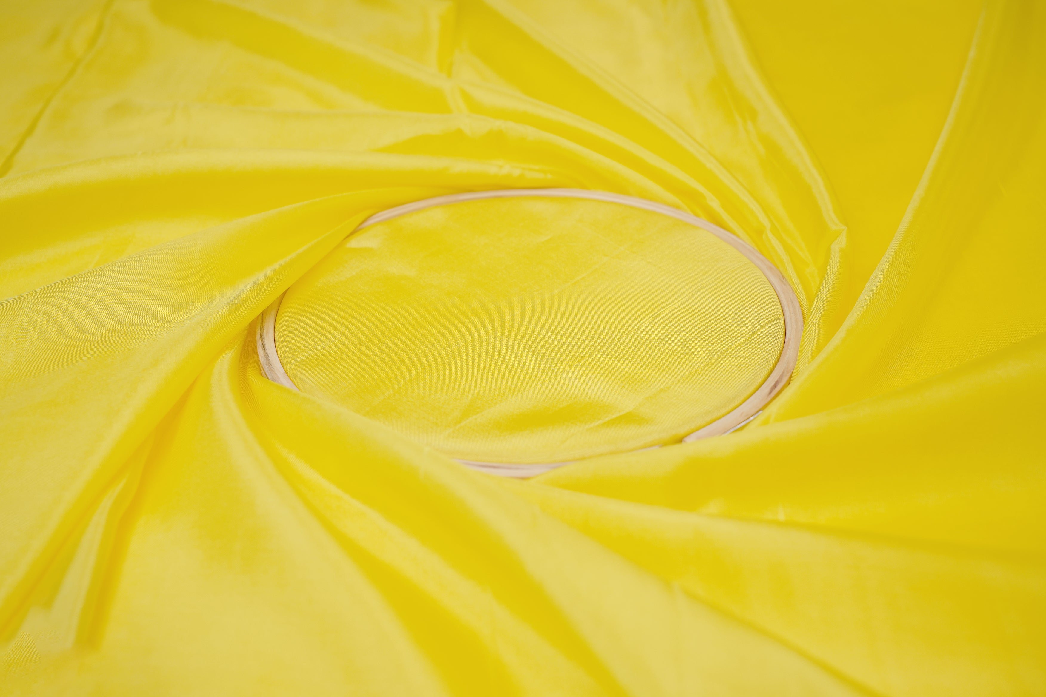 Lemon coloured upada silk fabric