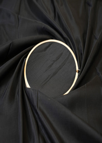 Black Coloured Upada Silk Fabric 9316(22)