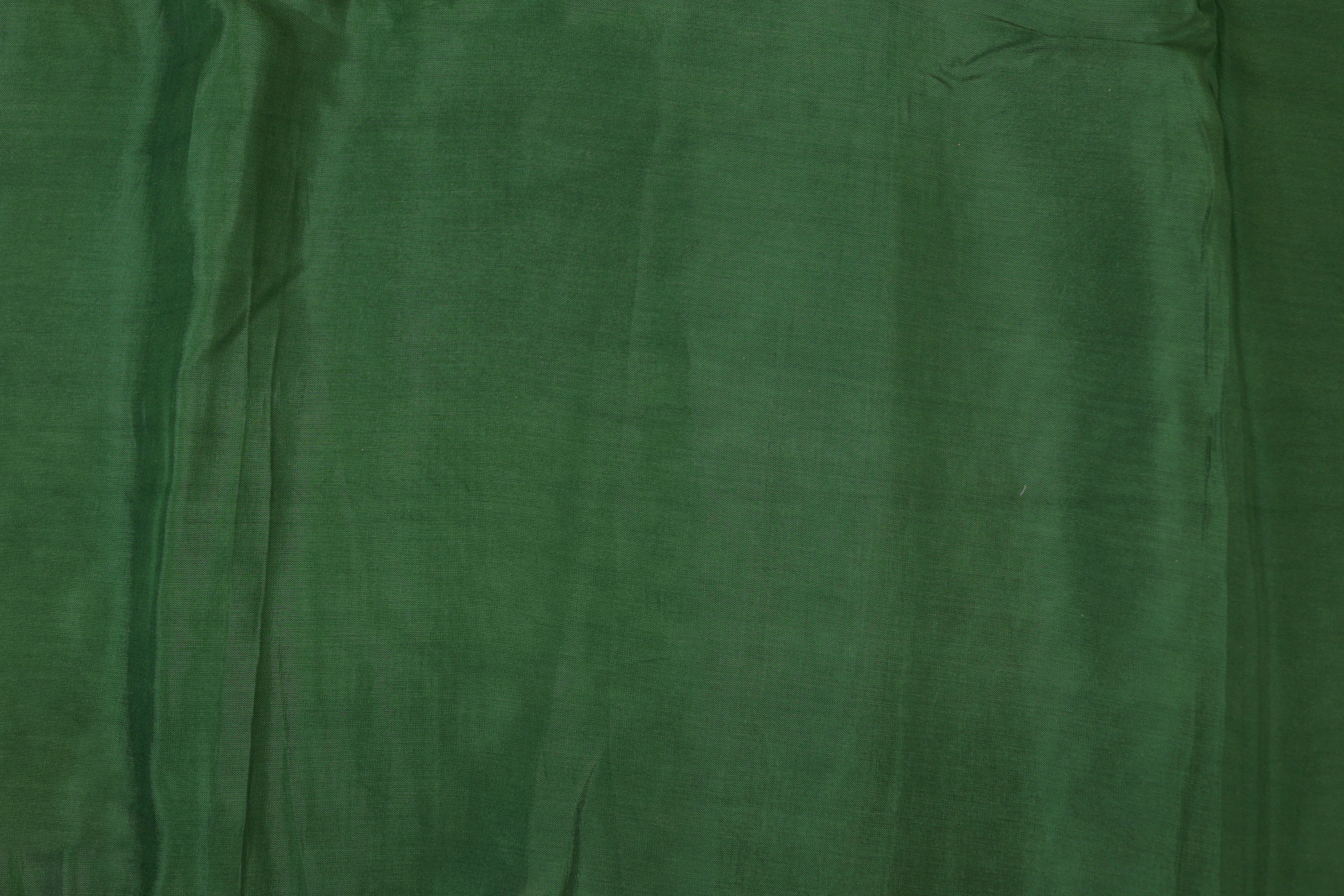 Dark Green coloured upada silk fabric