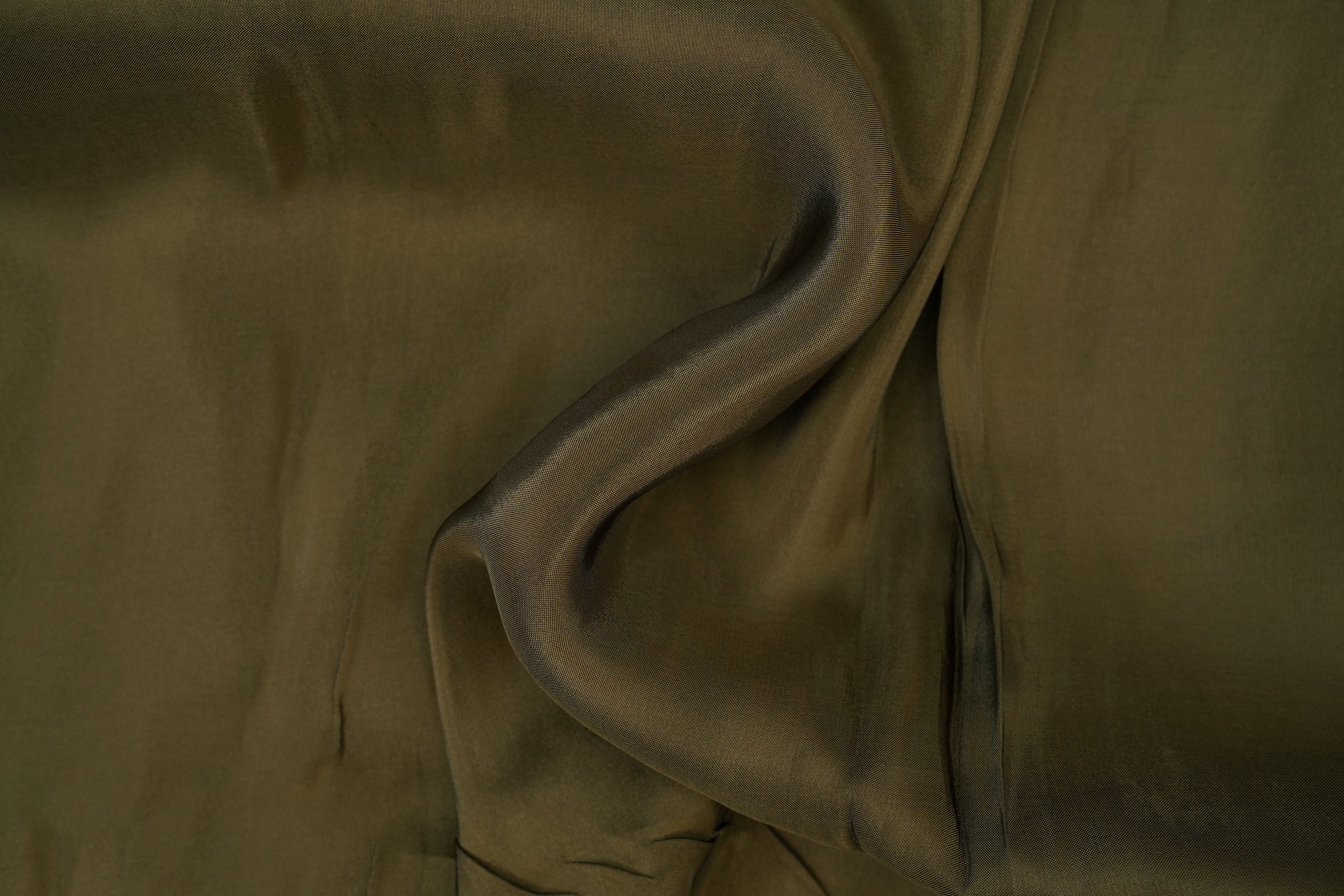 Army Green coloured upada silk fabric