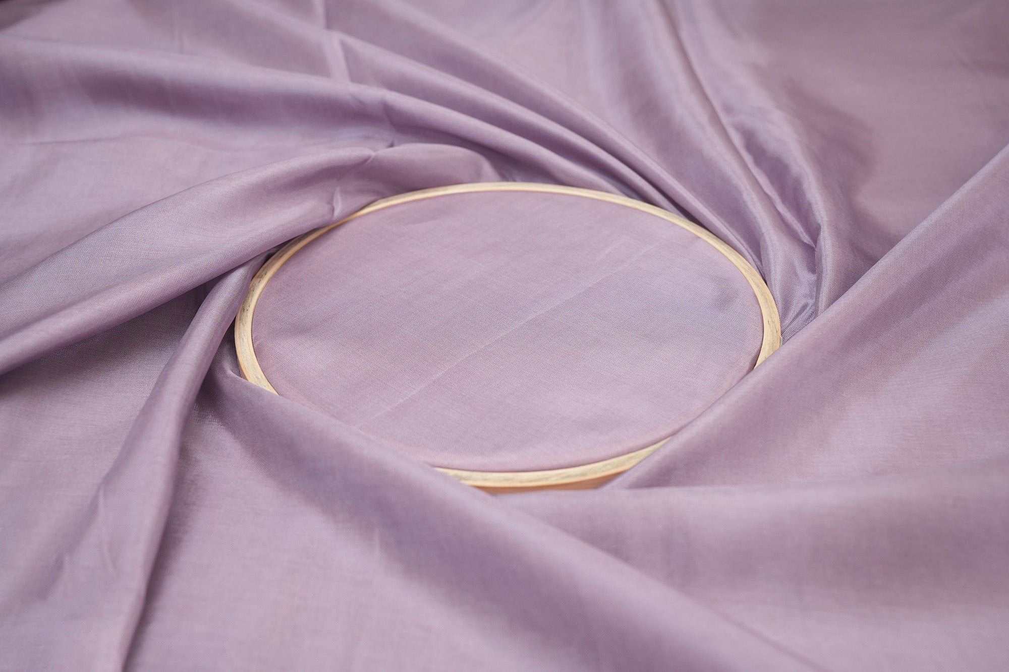 Lilac coloured upada silk fabric