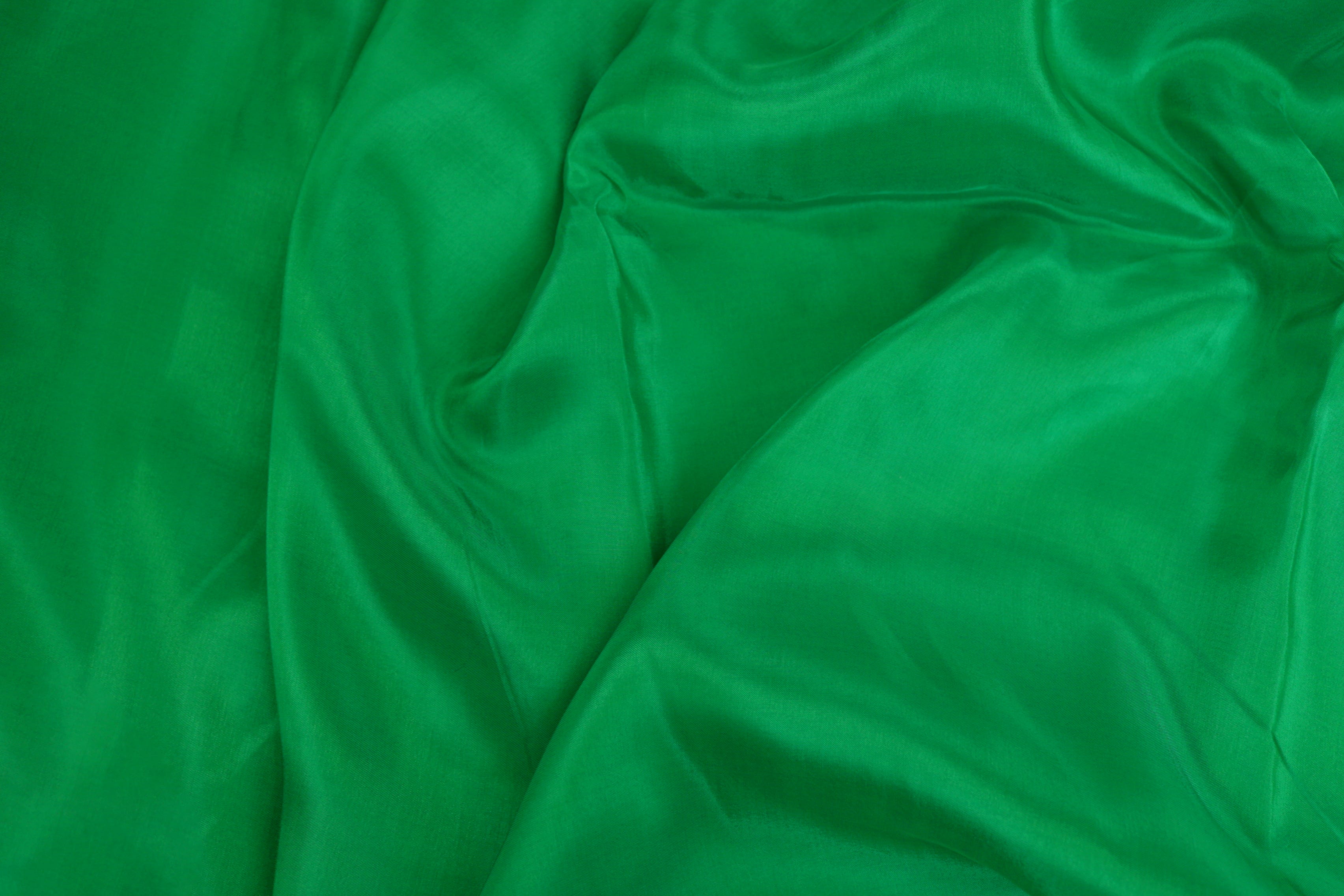 Green coloured upada silk fabric