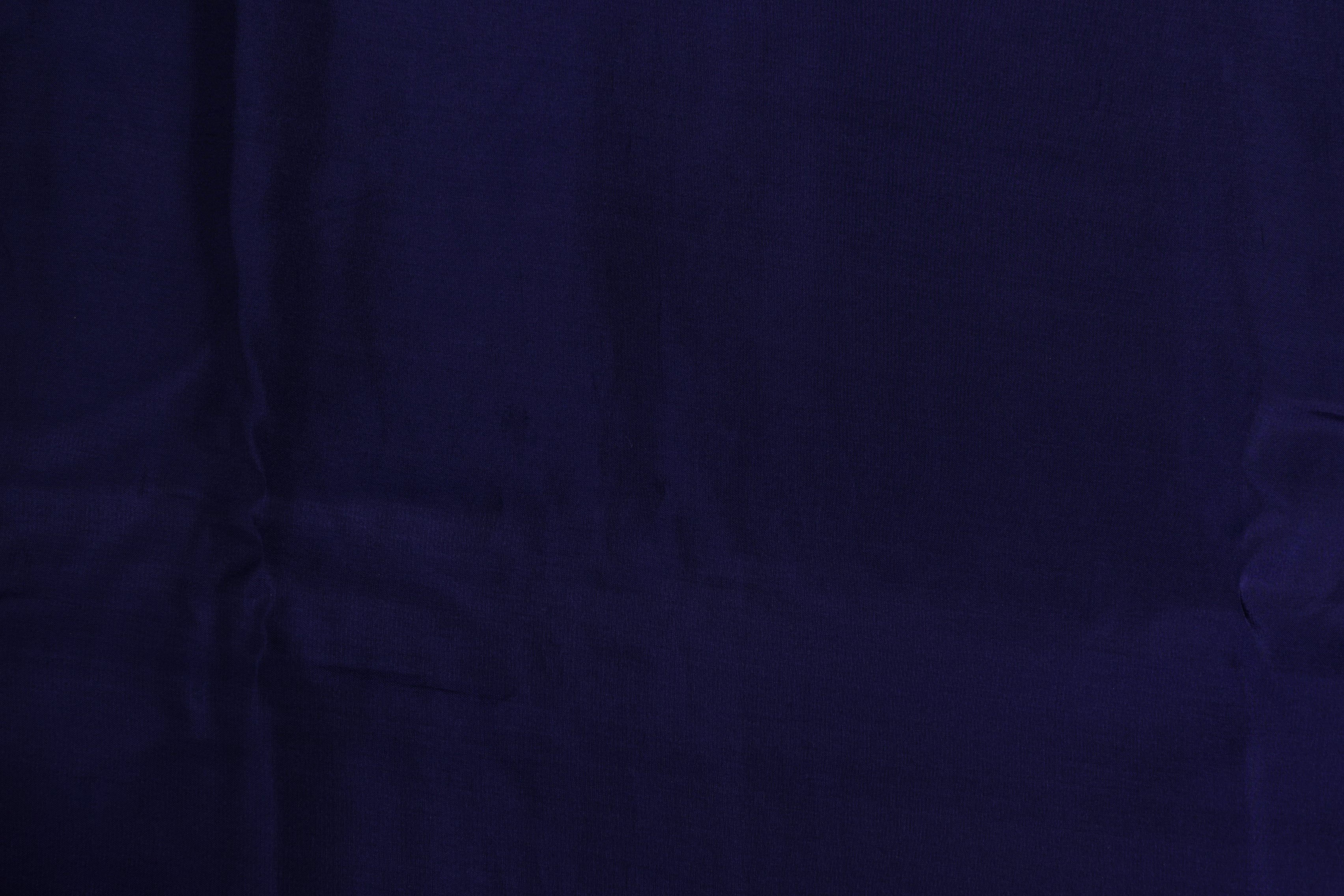 Dark Navy Blue coloured upada silk fabric