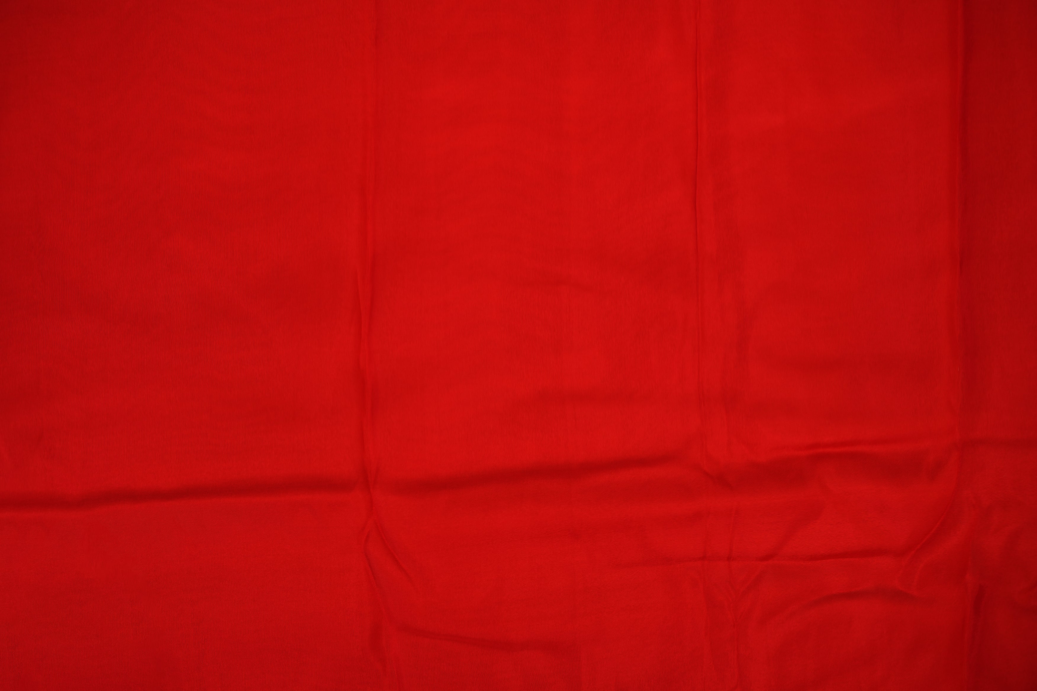 Red coloured upada silk fabric