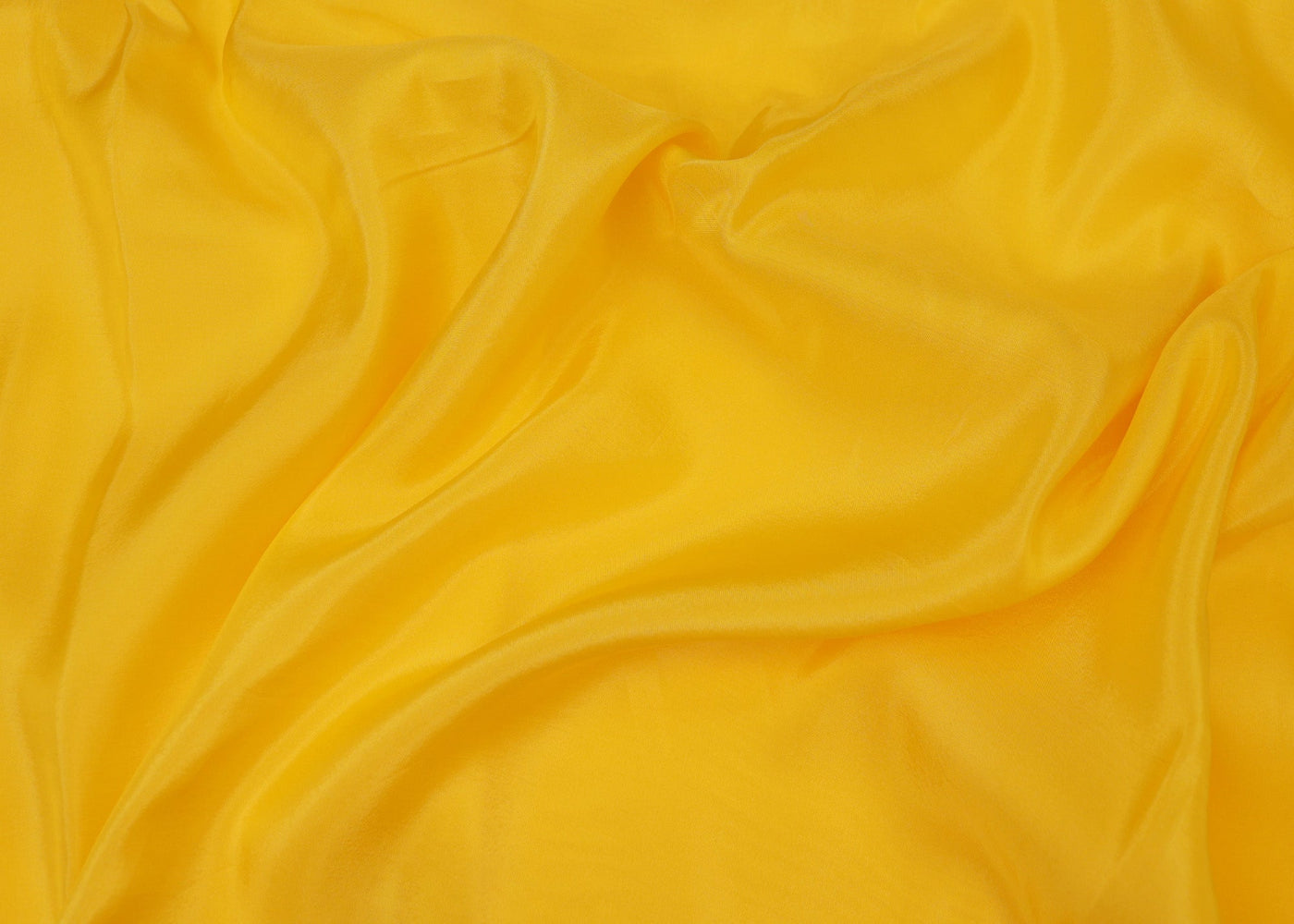 Bright yellow  coloured upada silk fabric