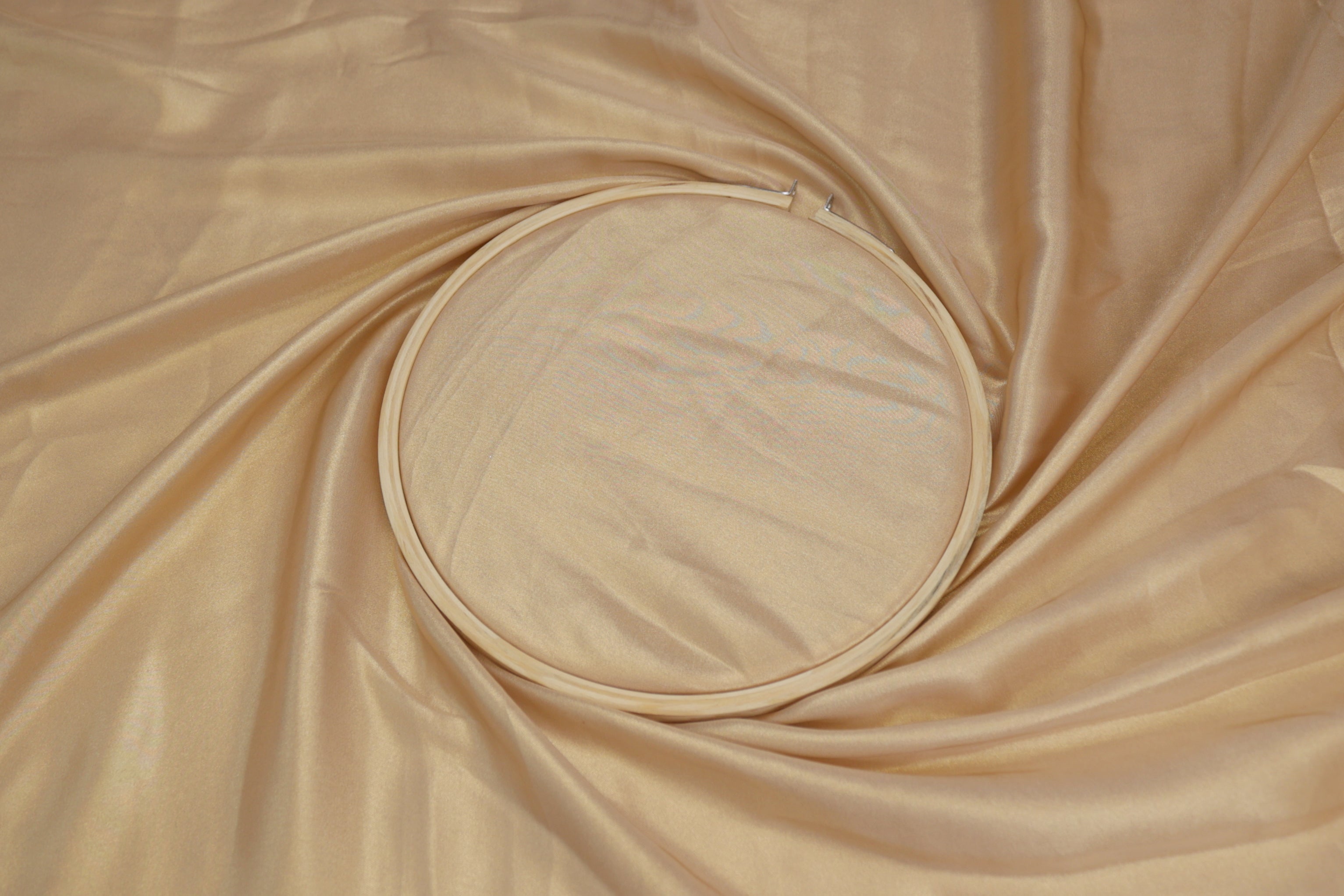 Beige gold coloured shimmer georgette