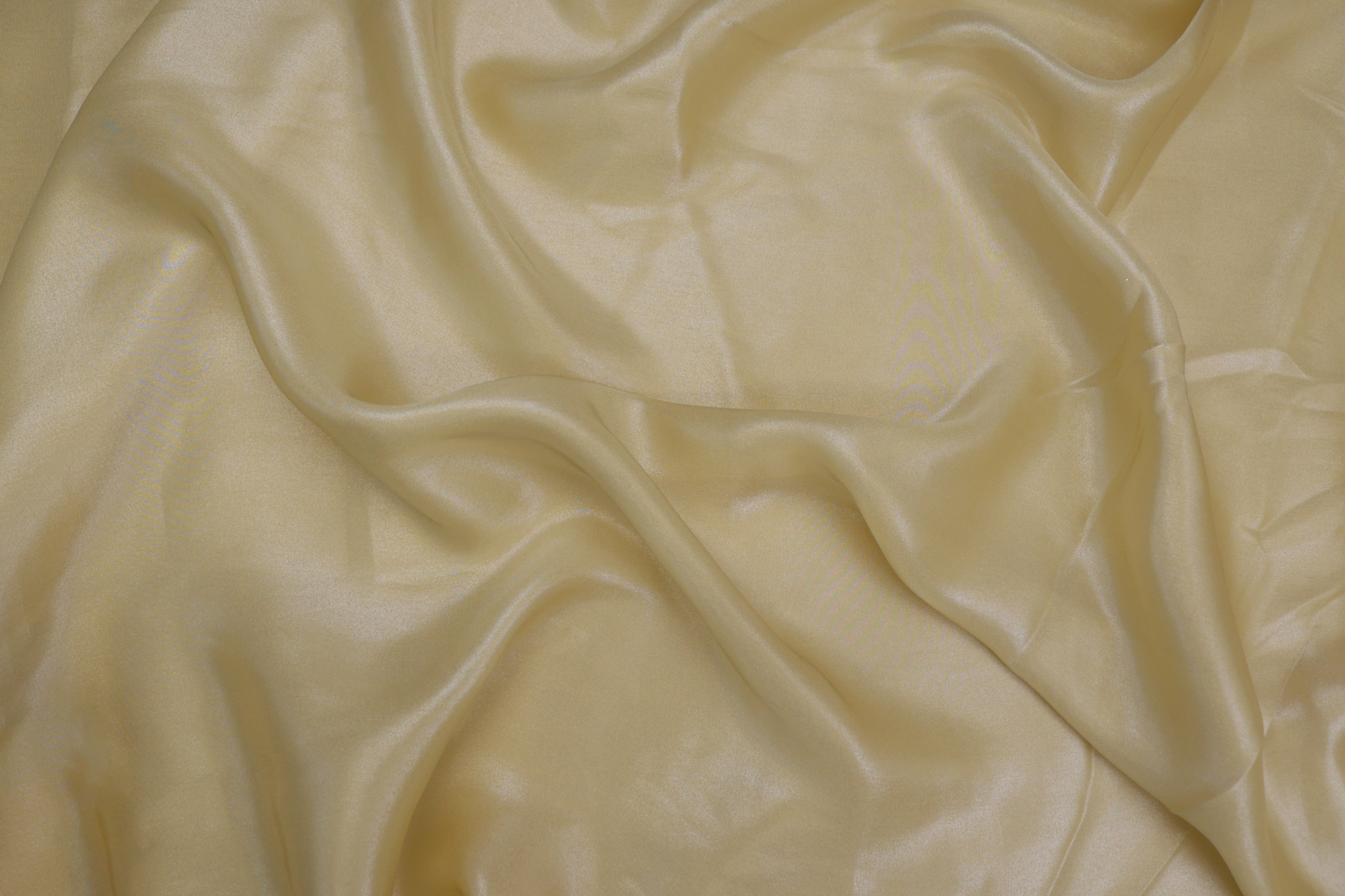 Blonde yellow coloured shimmer georgette