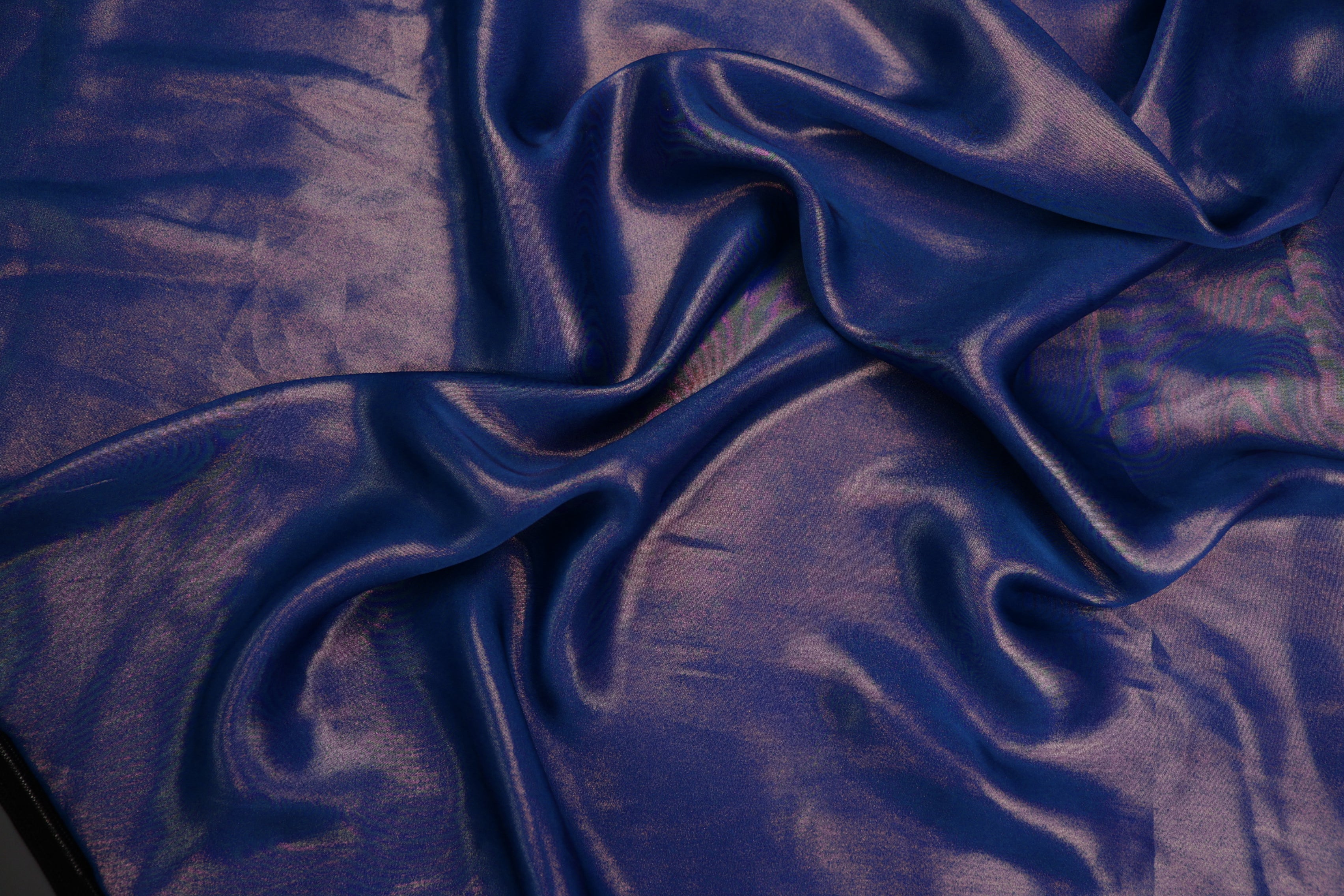 Cobalt blue coloured shimmer georgette