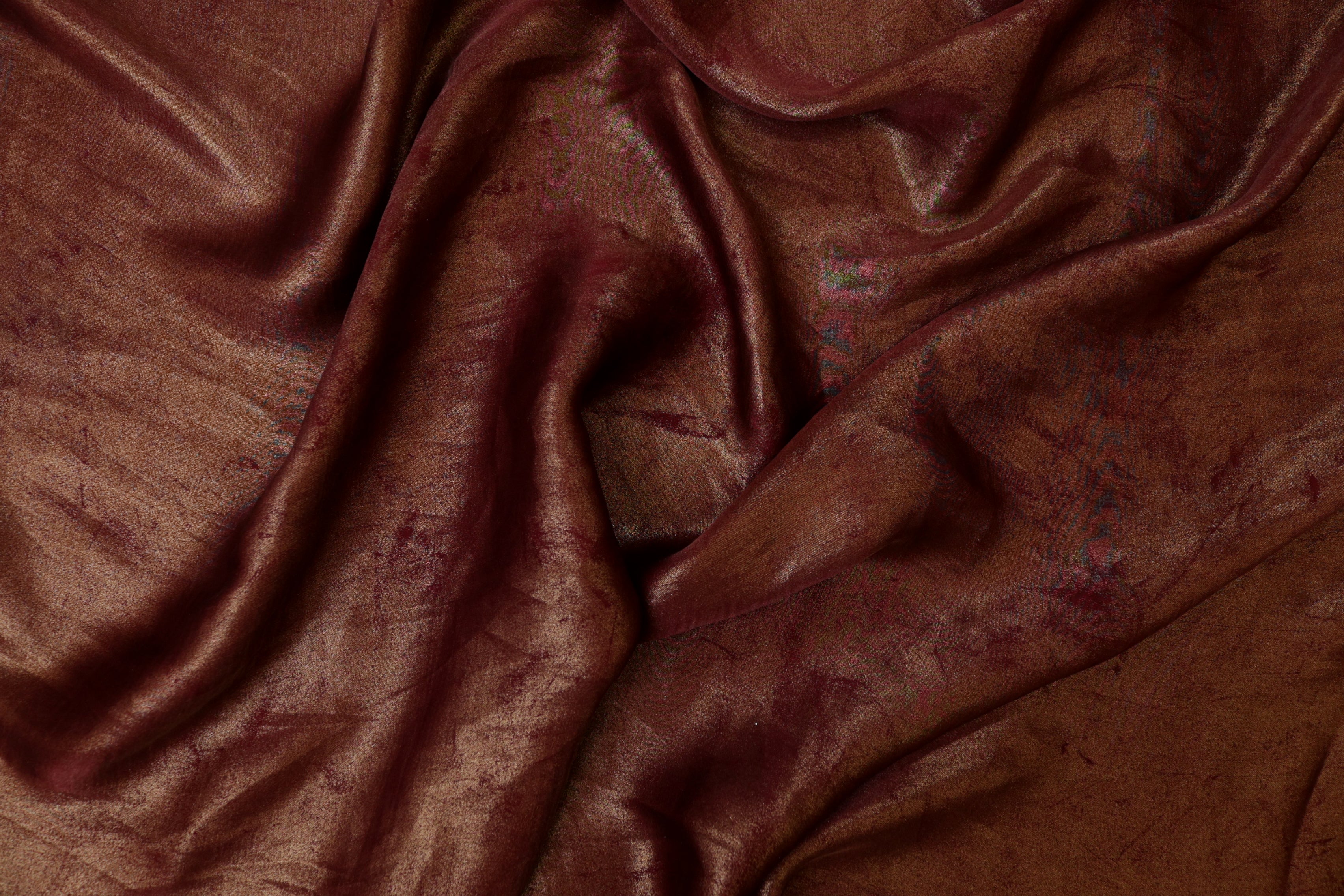 Burgundy coloured shimmer georgette