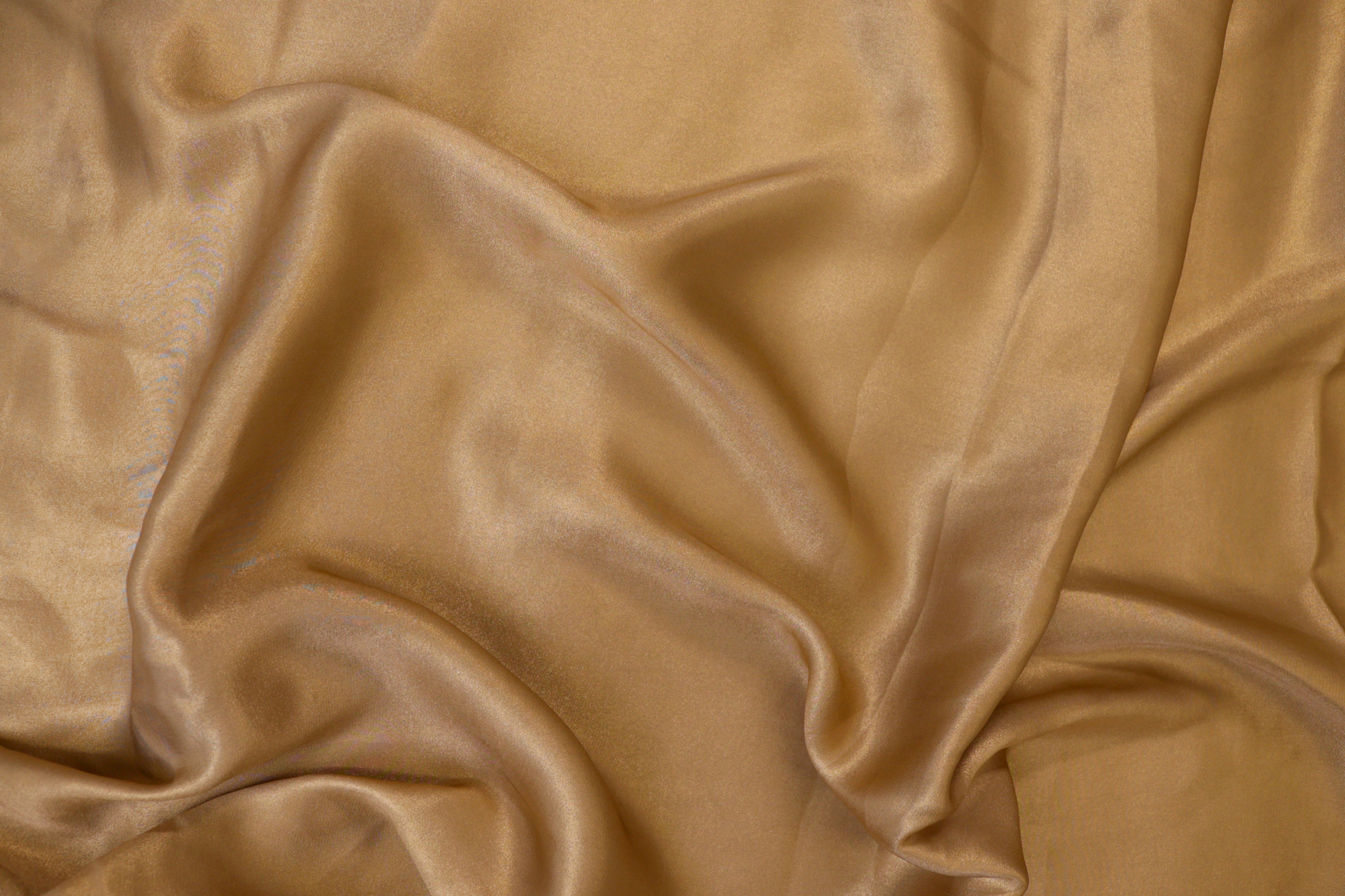 Metallic gold coloured shimmer georgette