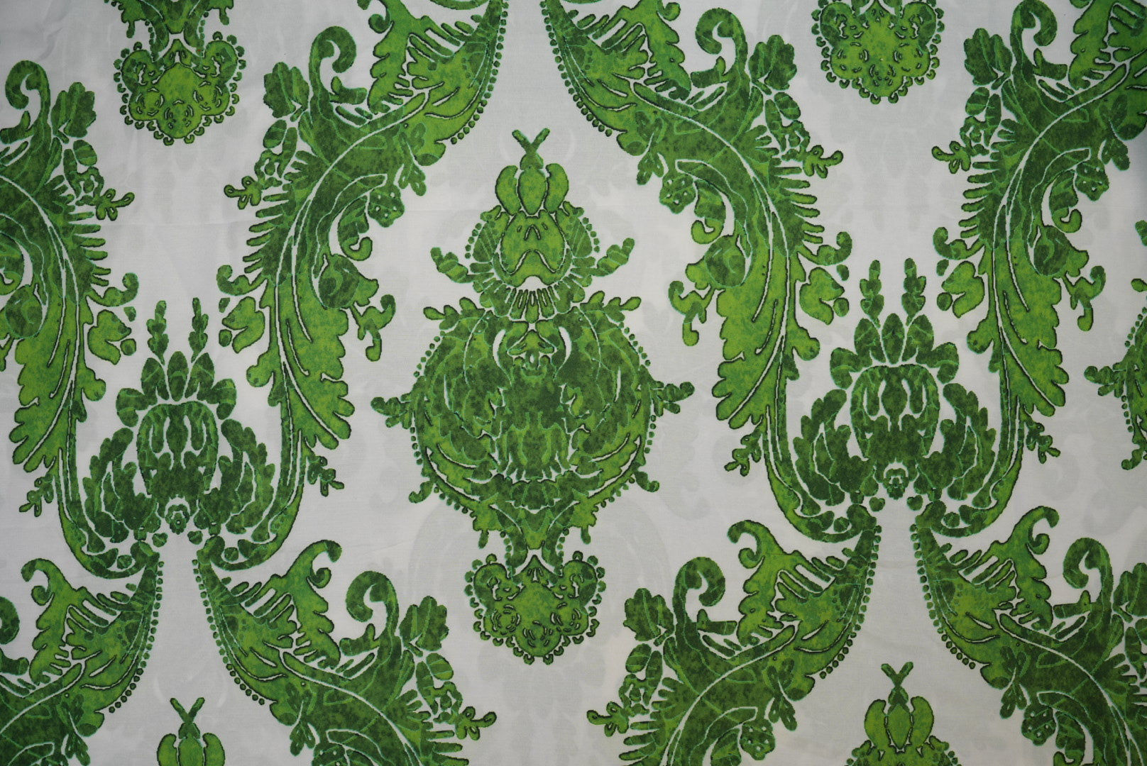 Green Abstract Pattern Rayon Fabric