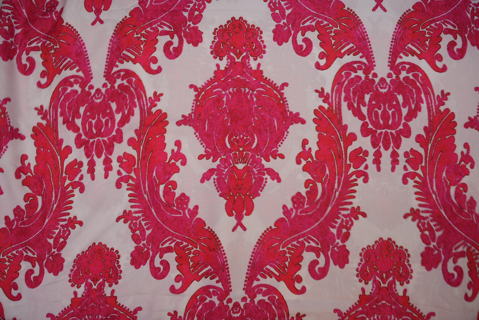 Pink Abstract Pattern Rayon Fabric