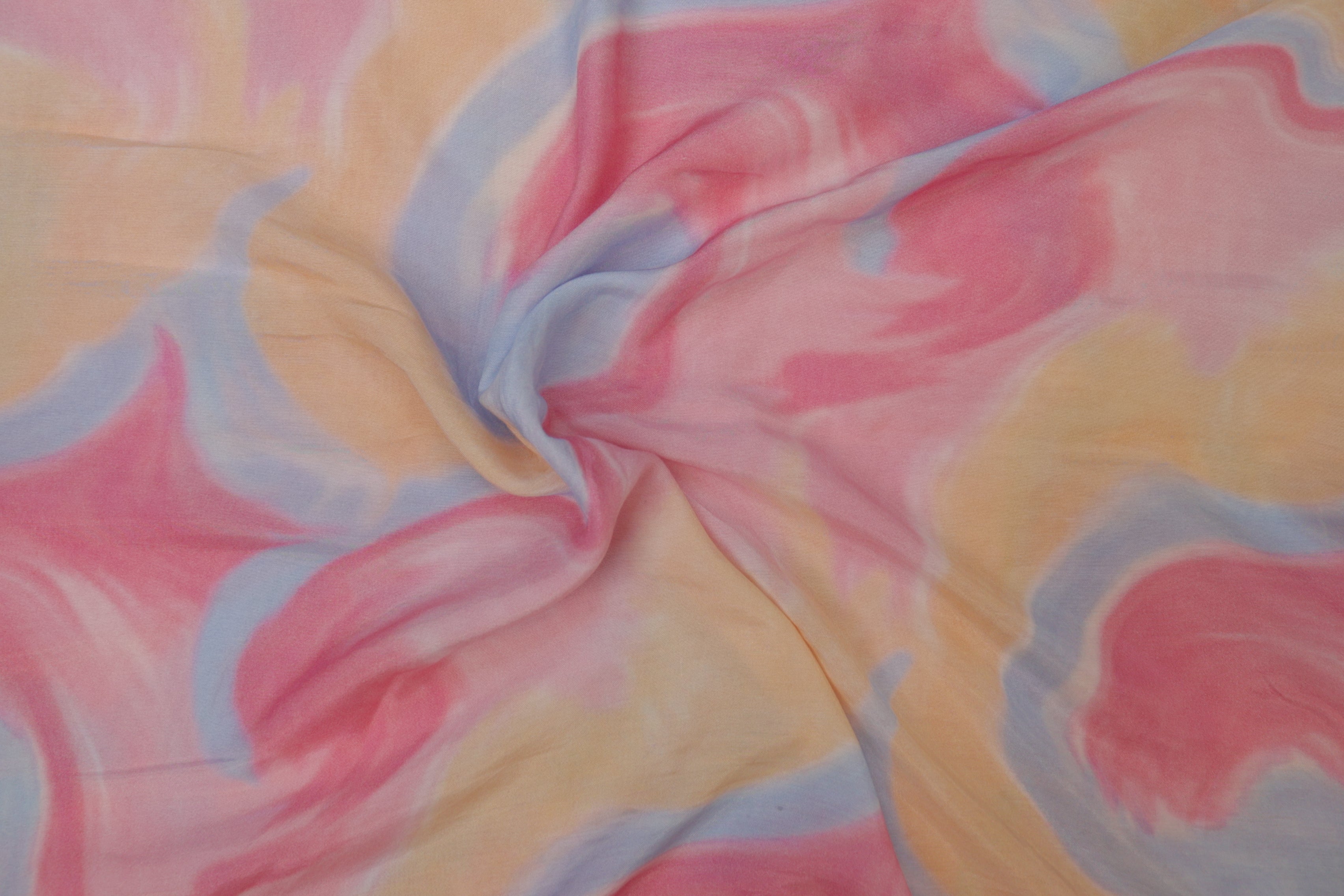 Pastel Multi Colour Abstract Digital Printed Muslin