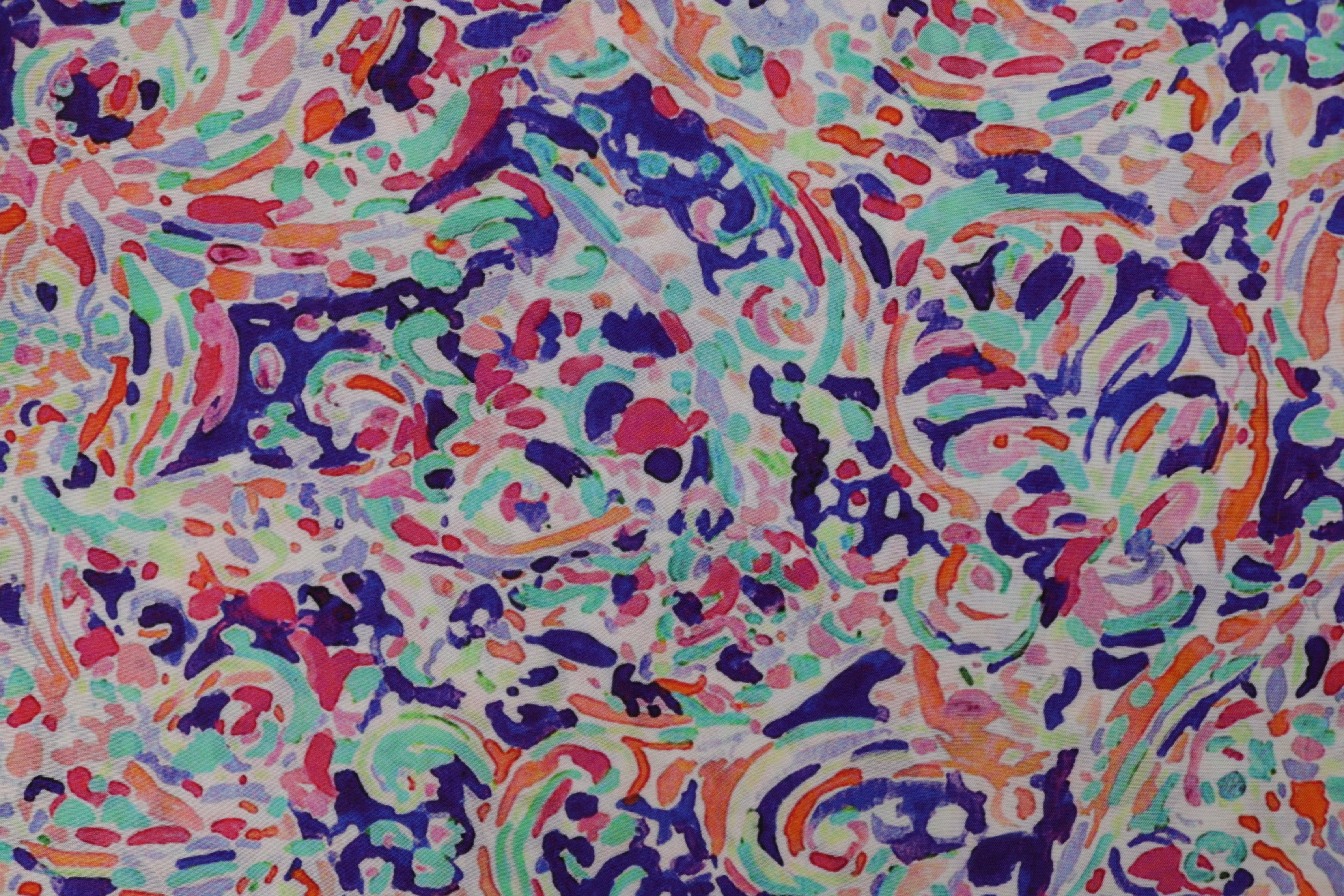 Multi Colour Abstract Digital Printed Muslin