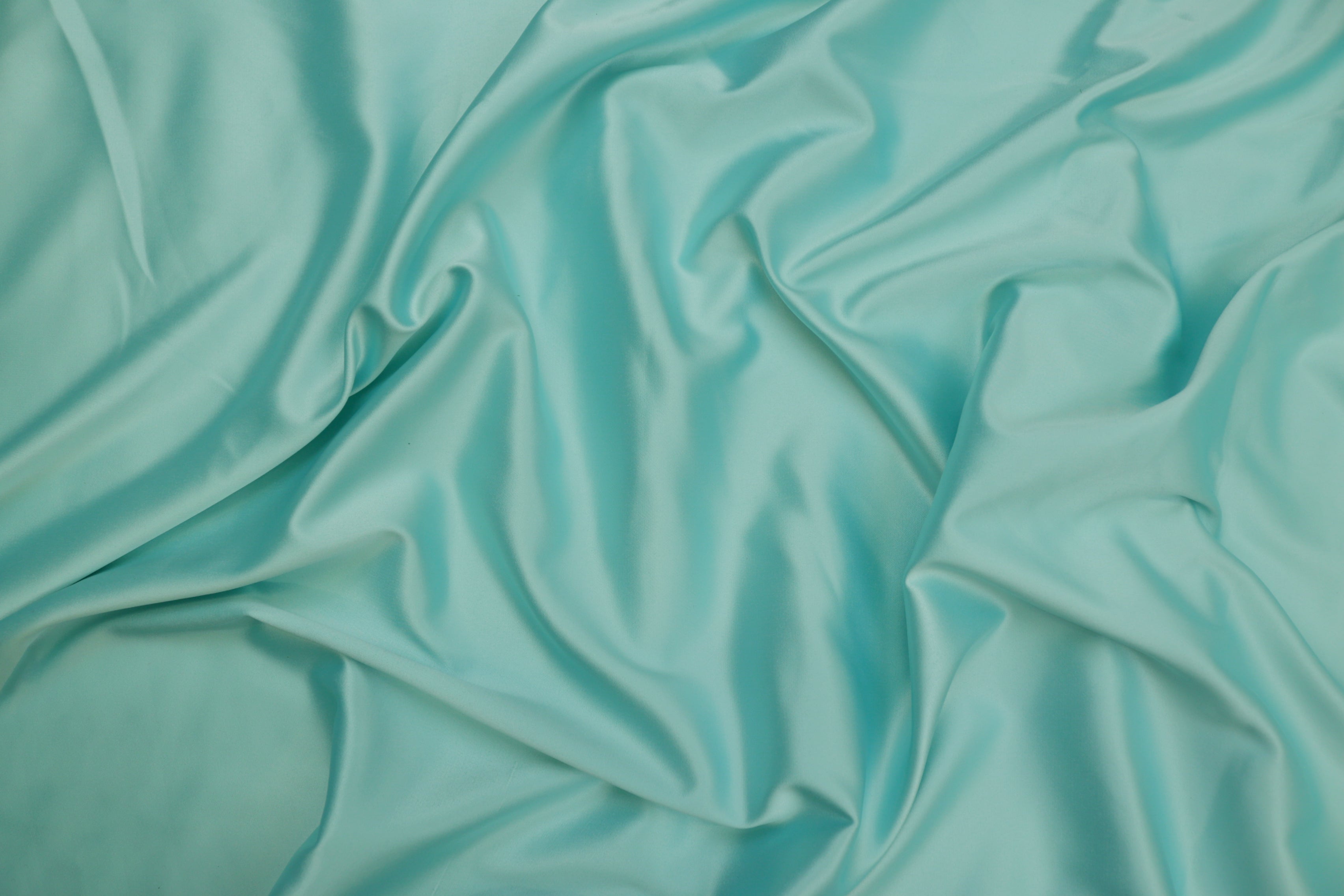 Pale turquoise blue colored royal satin