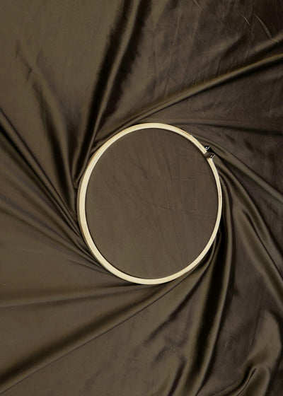 Khaki Grey Colored Royal Satin Fabric 9517(8)
