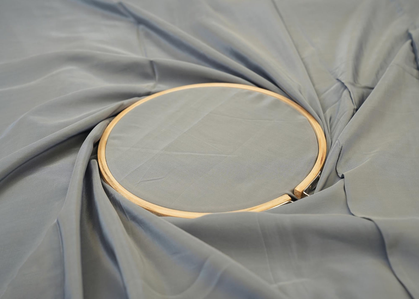 Grey crepe fabric