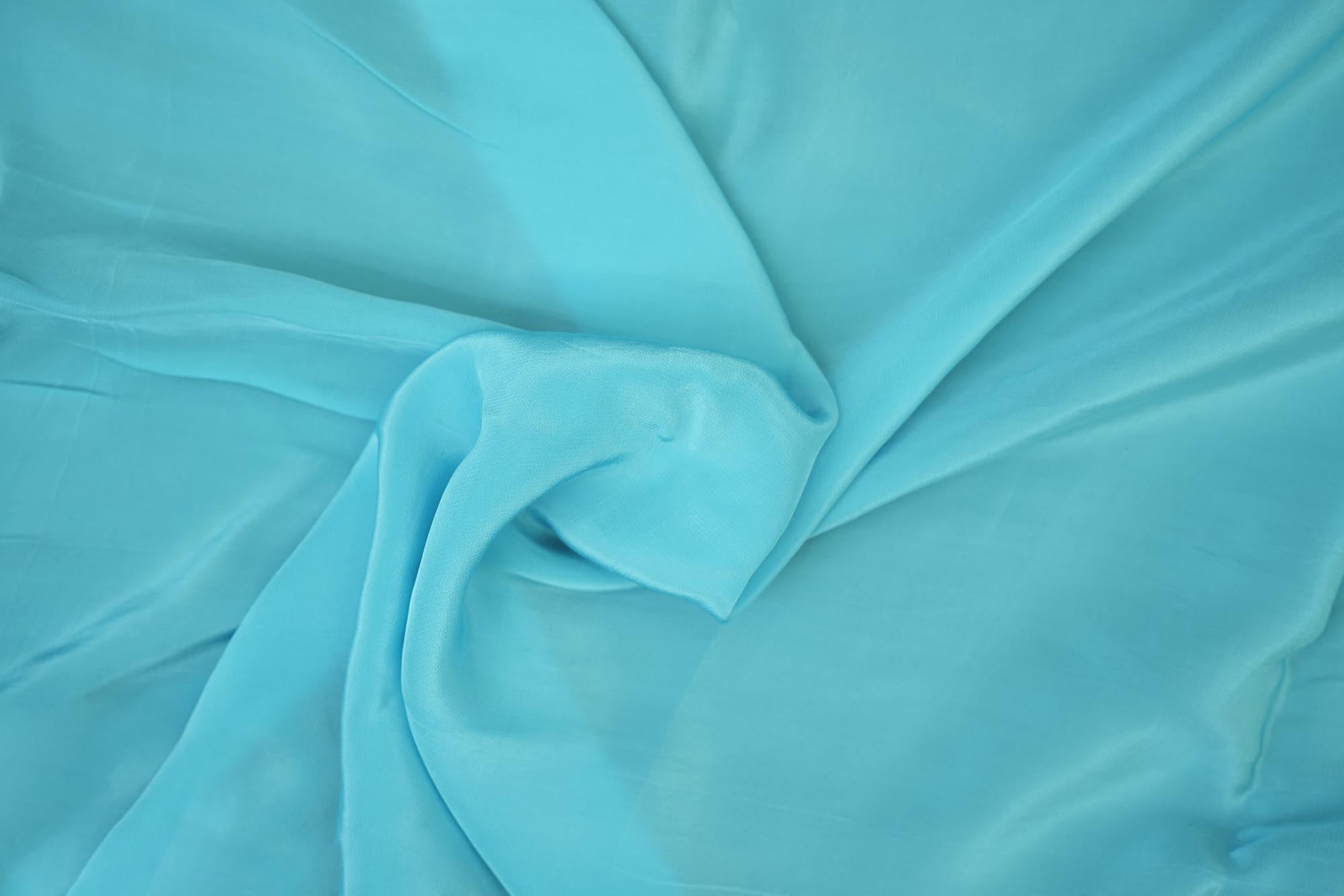 Icey blue coloured crepe fabric