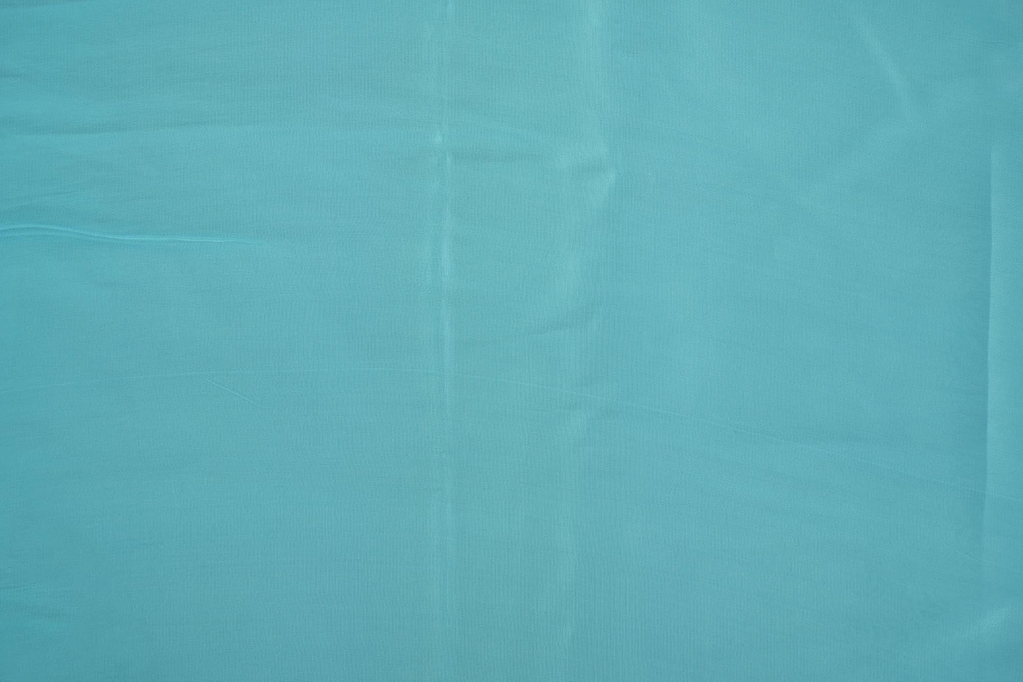 Icey blue coloured crepe fabric