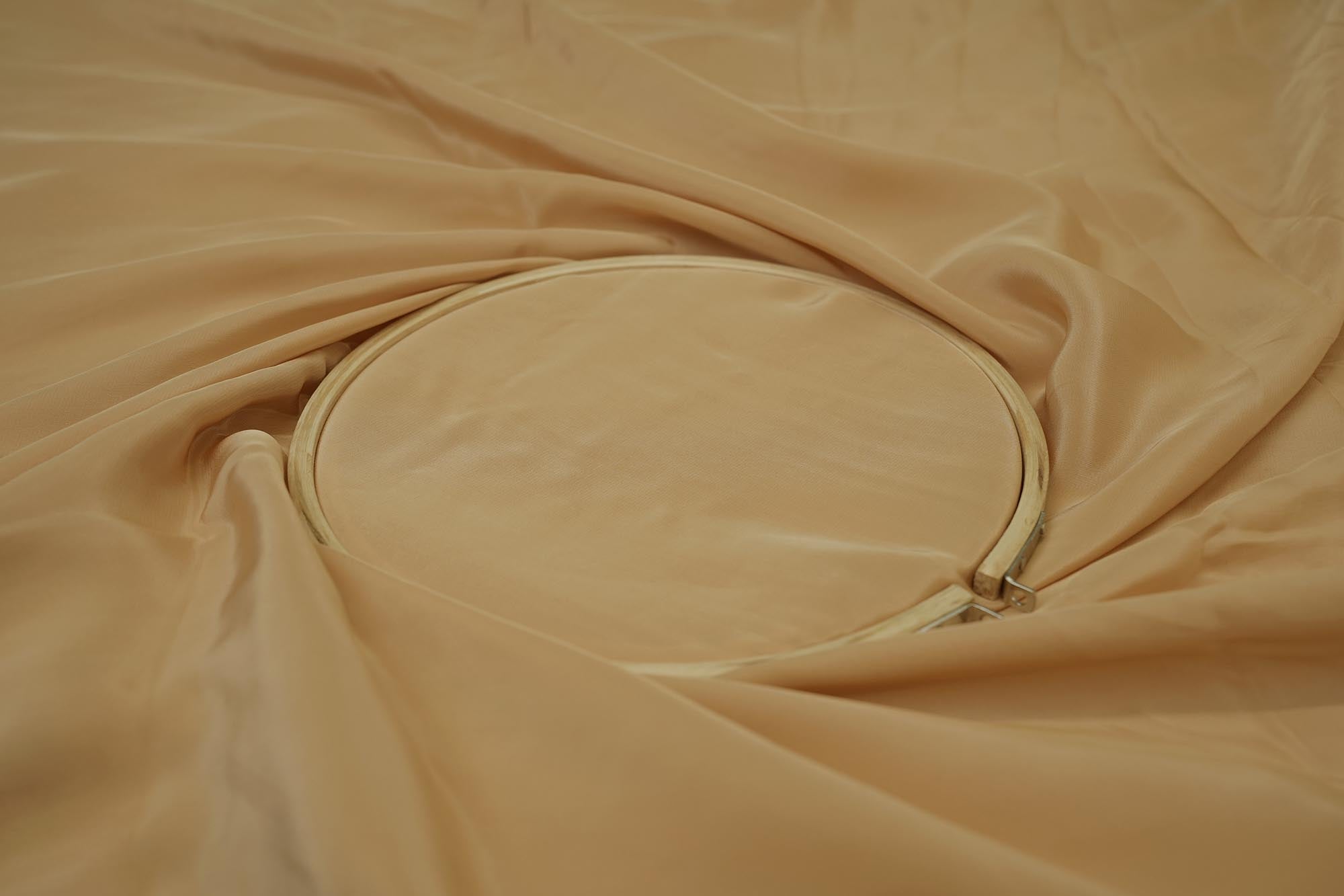 Desert sand coloured crepe fabric