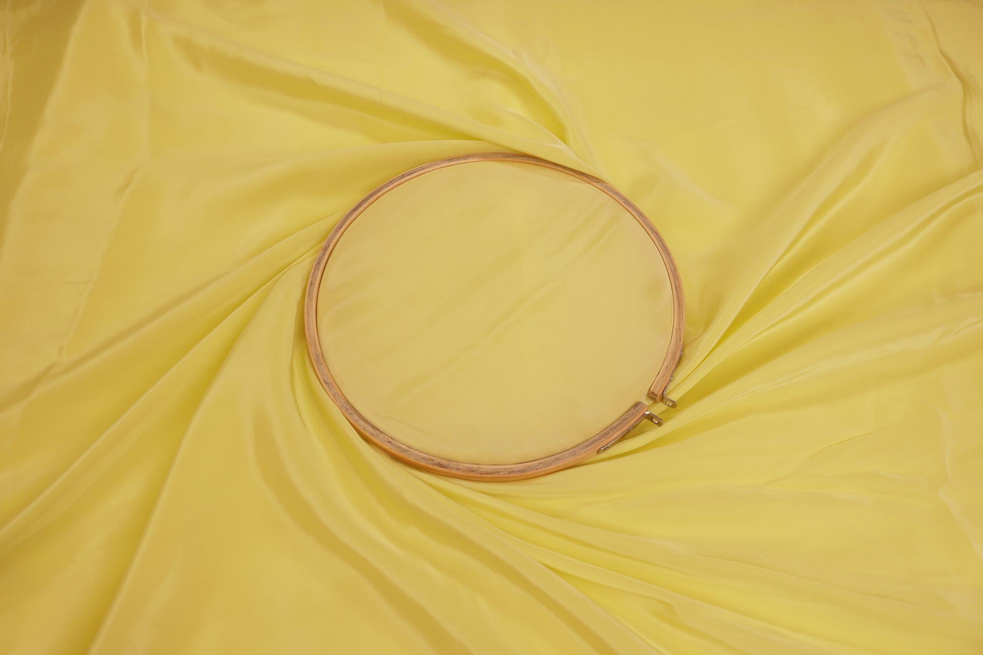 Lemon coloured crepe fabric