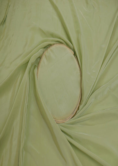 Pista Green Coloured Crepe Fabric 9528(9)