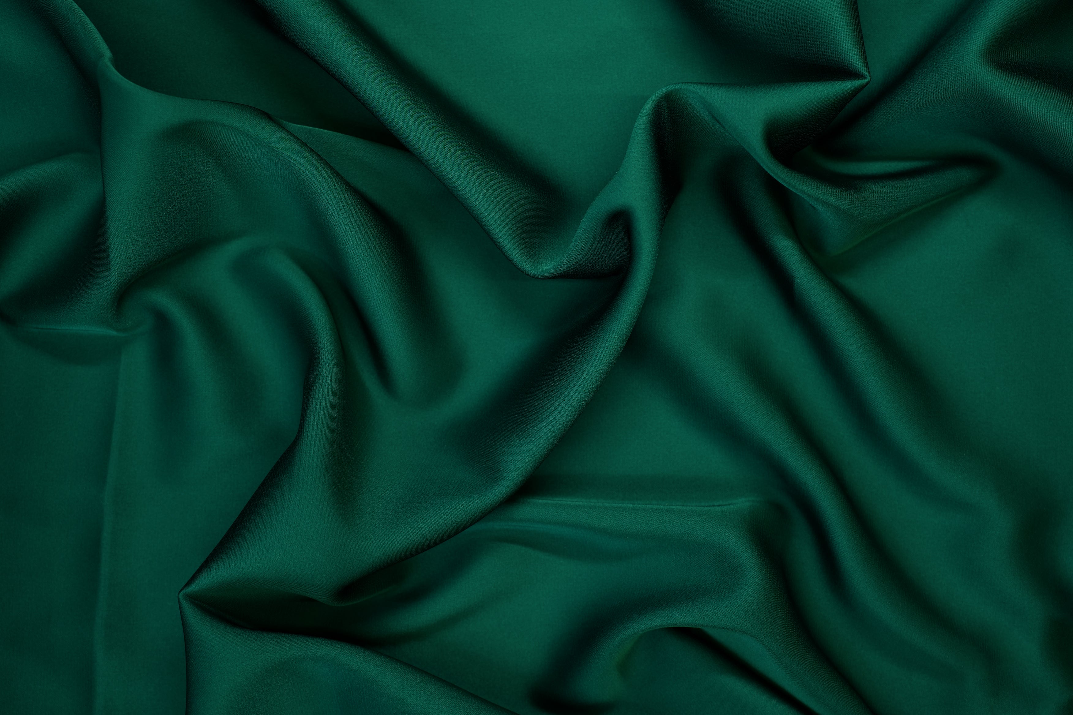 Pine green colored armani satin