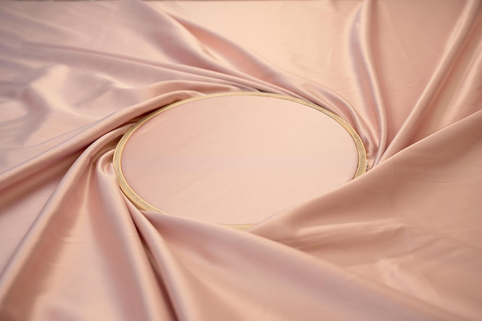 Light Pink colored armani satin