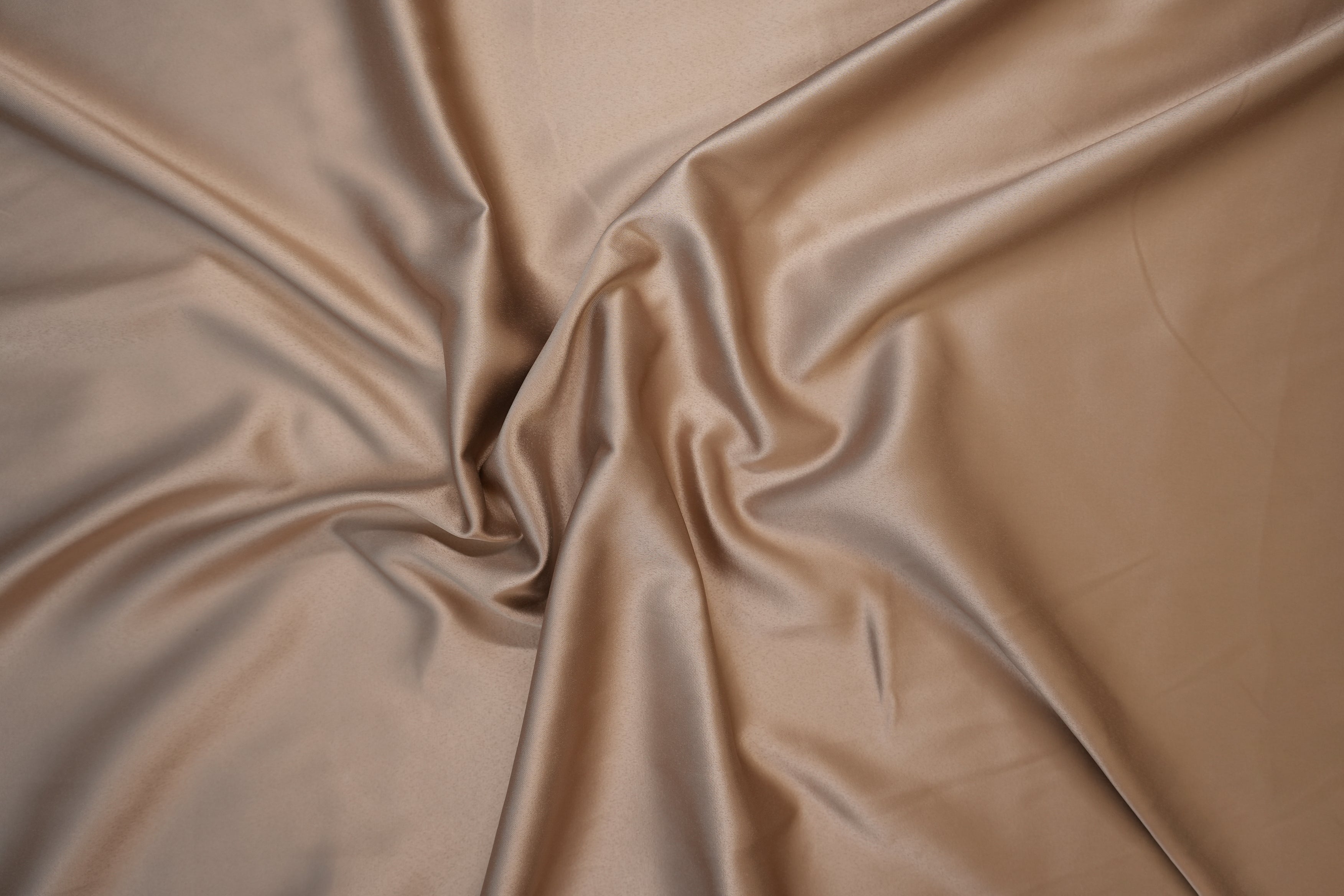 Sandy tan colored armani satin