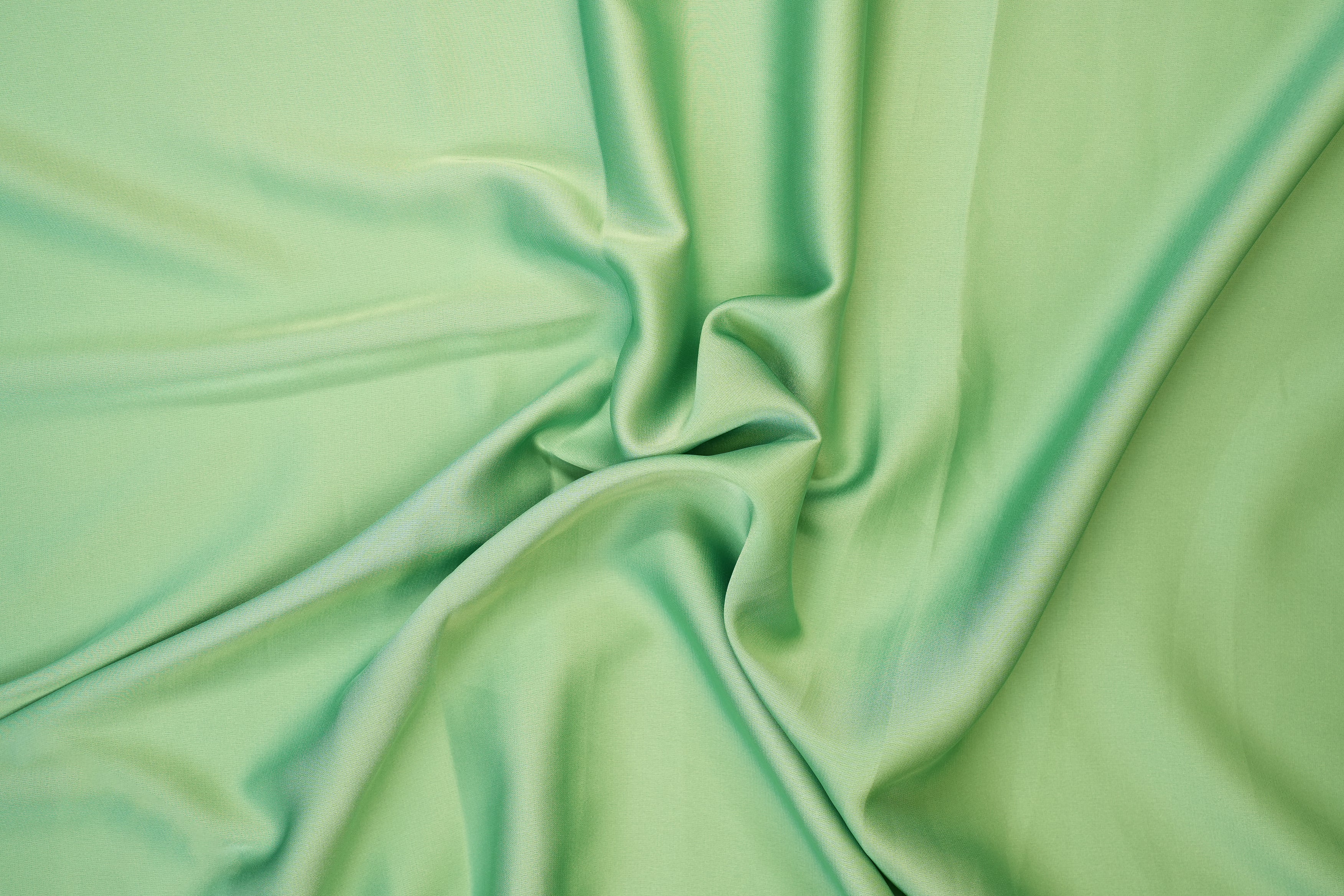 Mint green colored armani satin