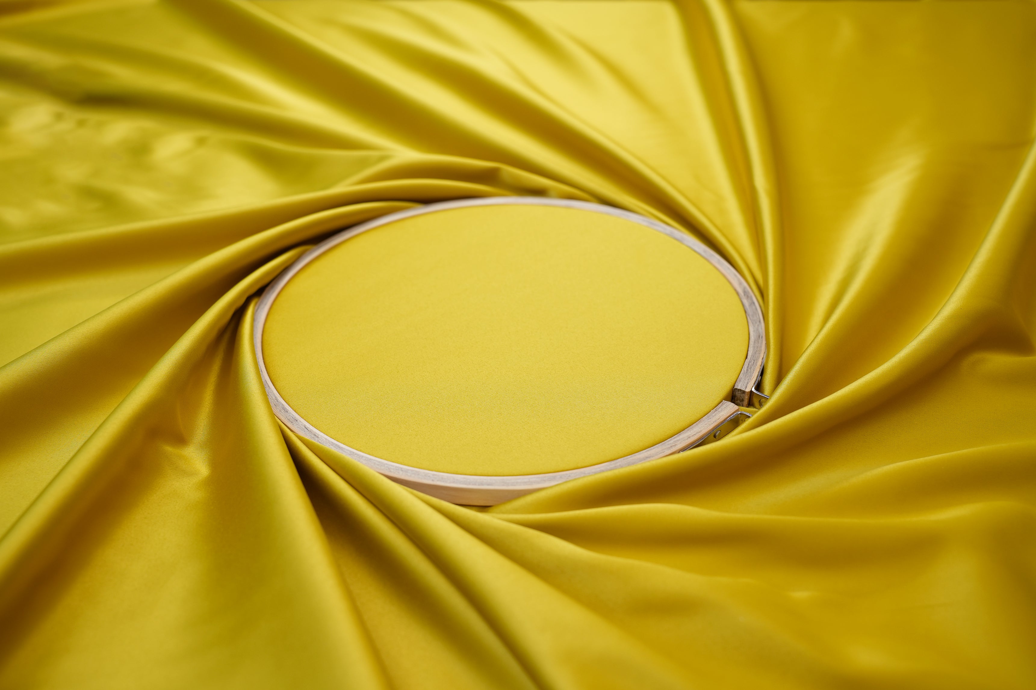 Citron yellow colored armani satin