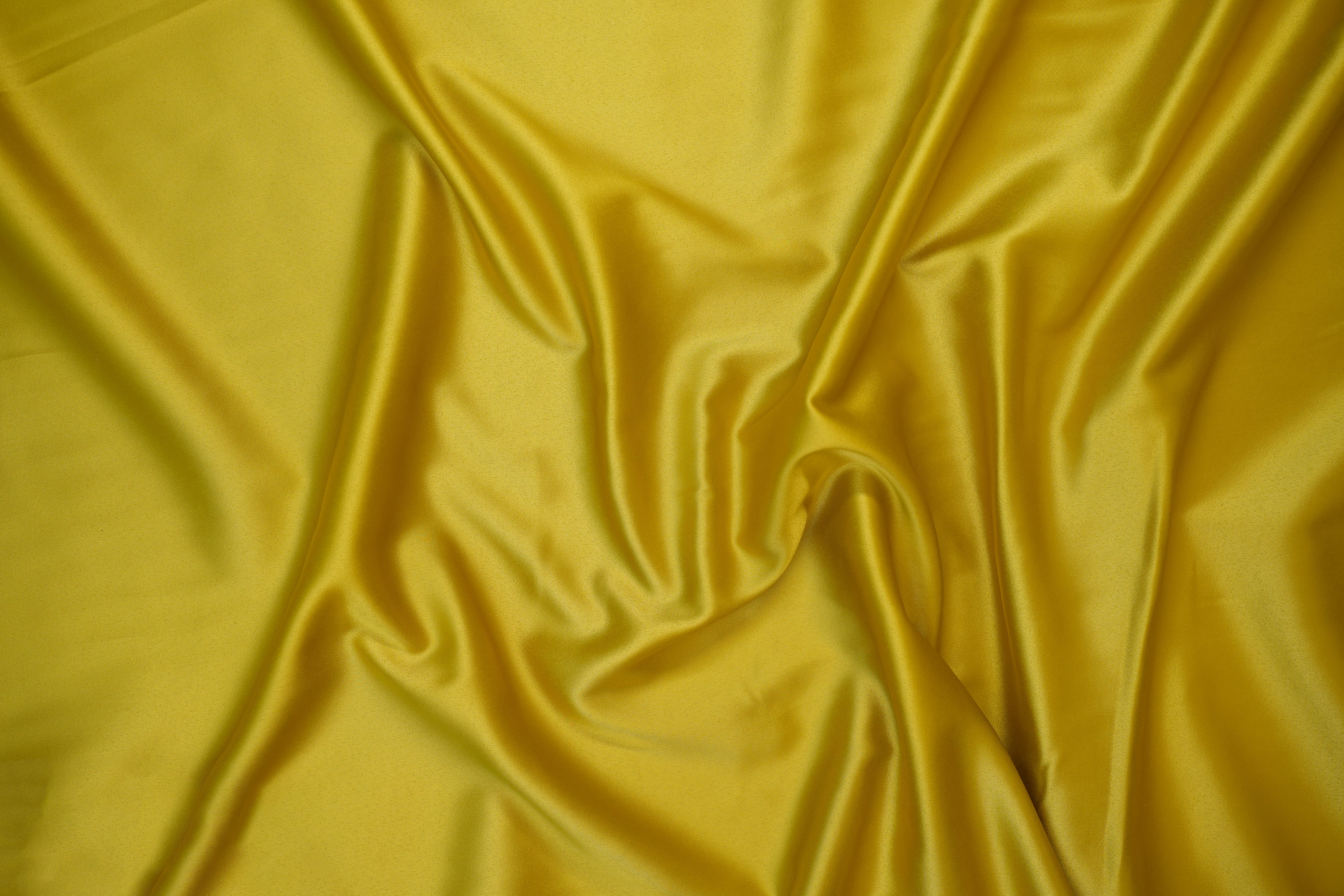 Citron yellow colored armani satin