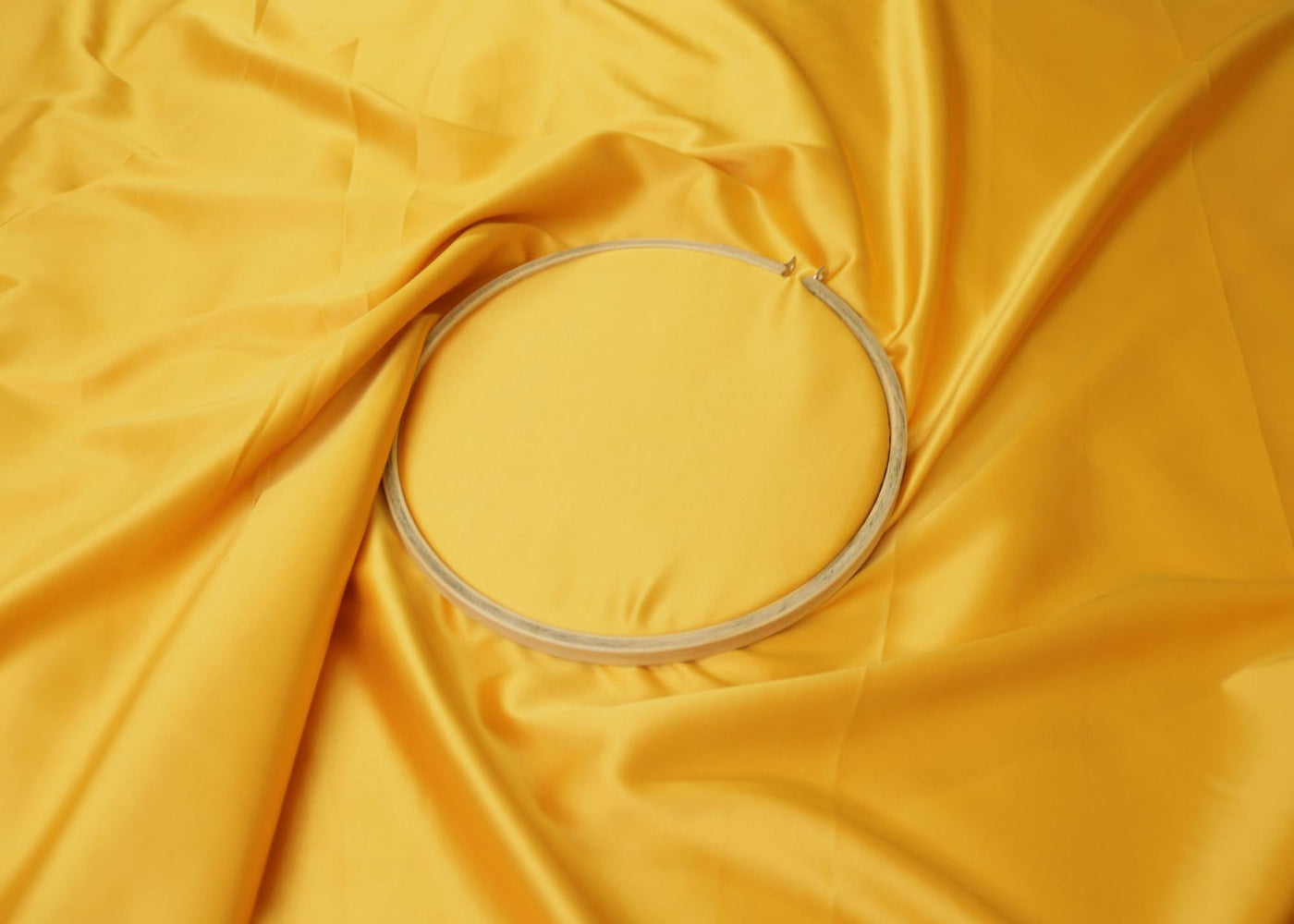 Mustard colored armani satin