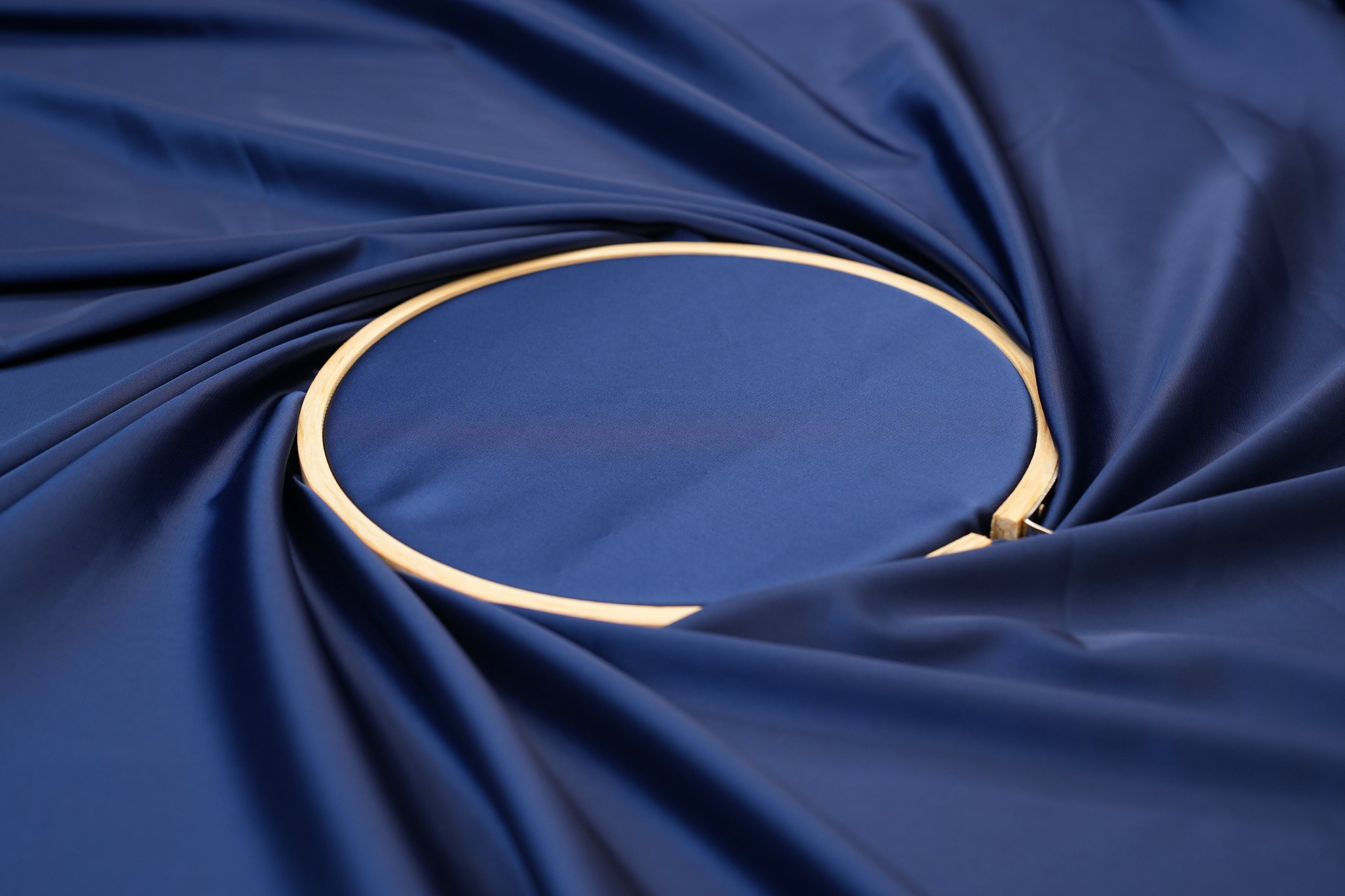 Navy blue colored armani satin