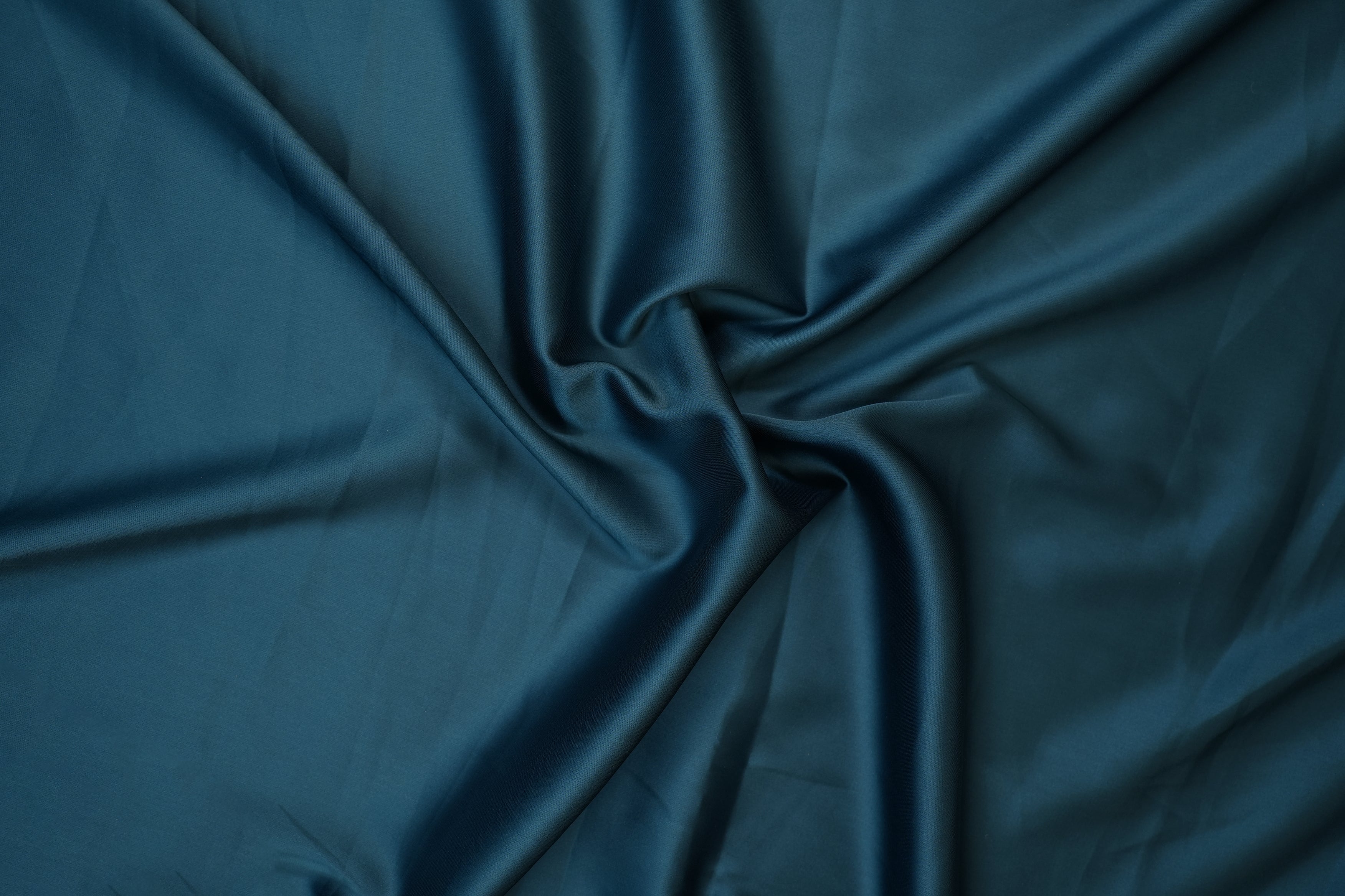 Dark teal colored armani satin